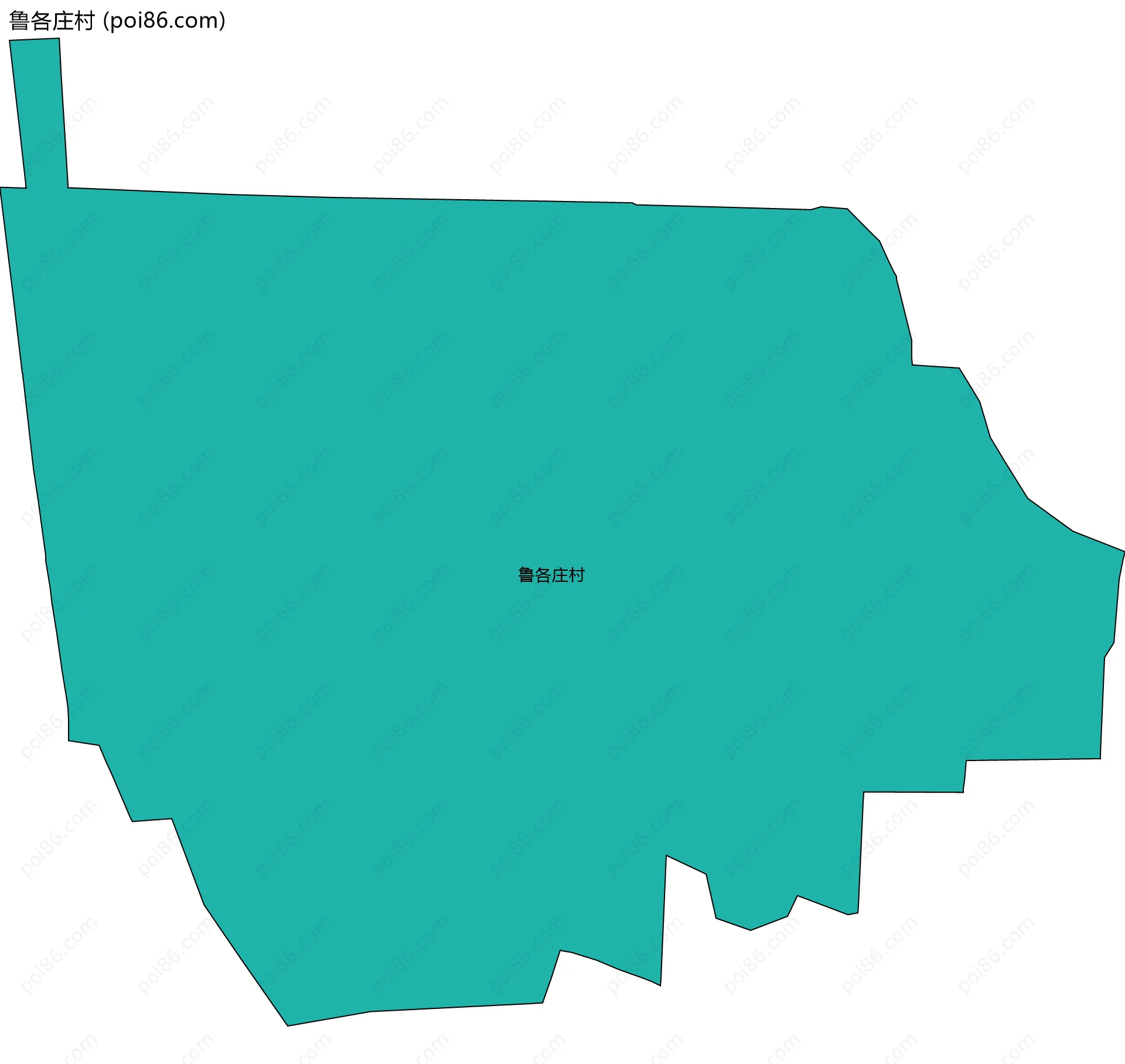 鲁各庄村边界地图