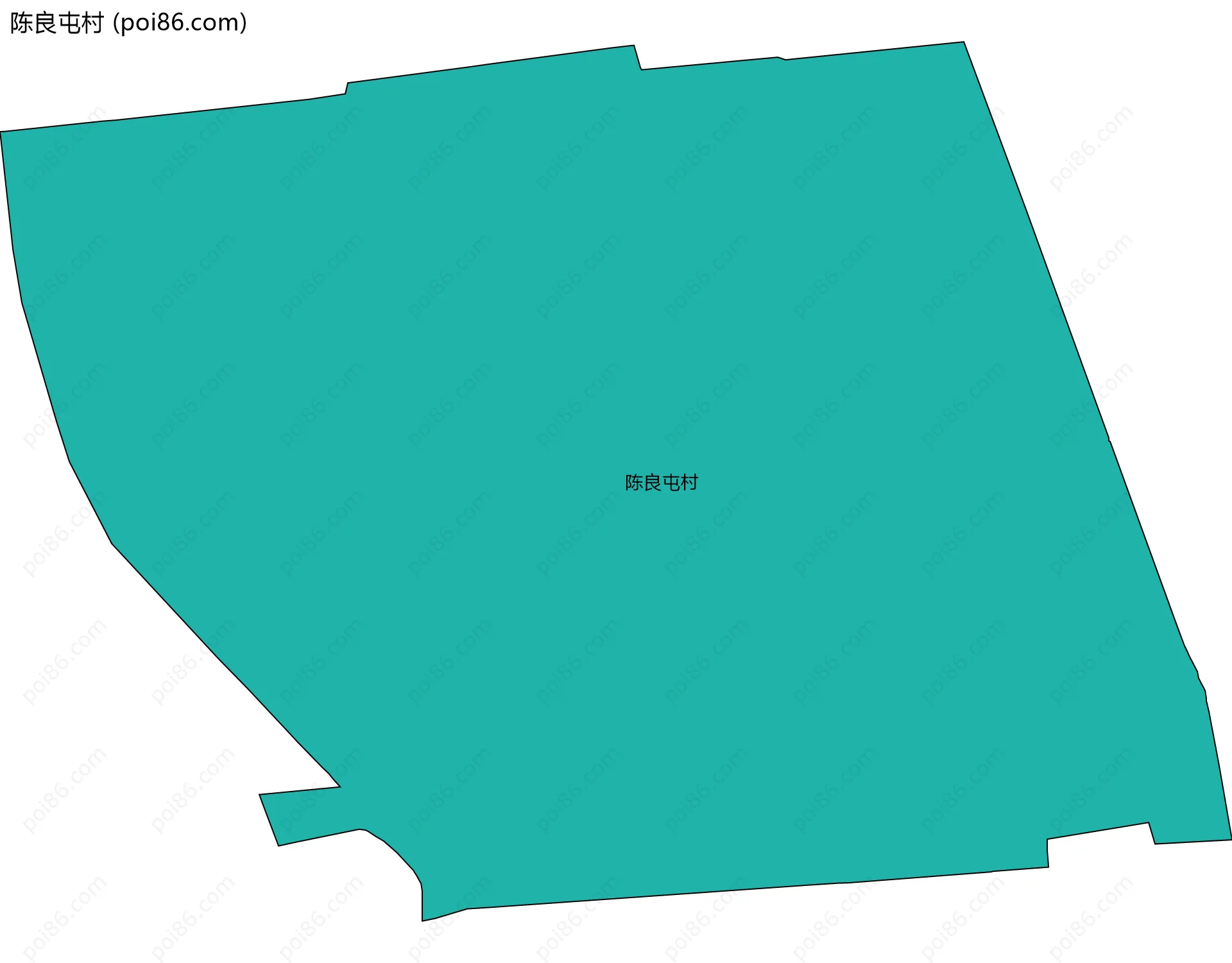 陈良屯村边界地图