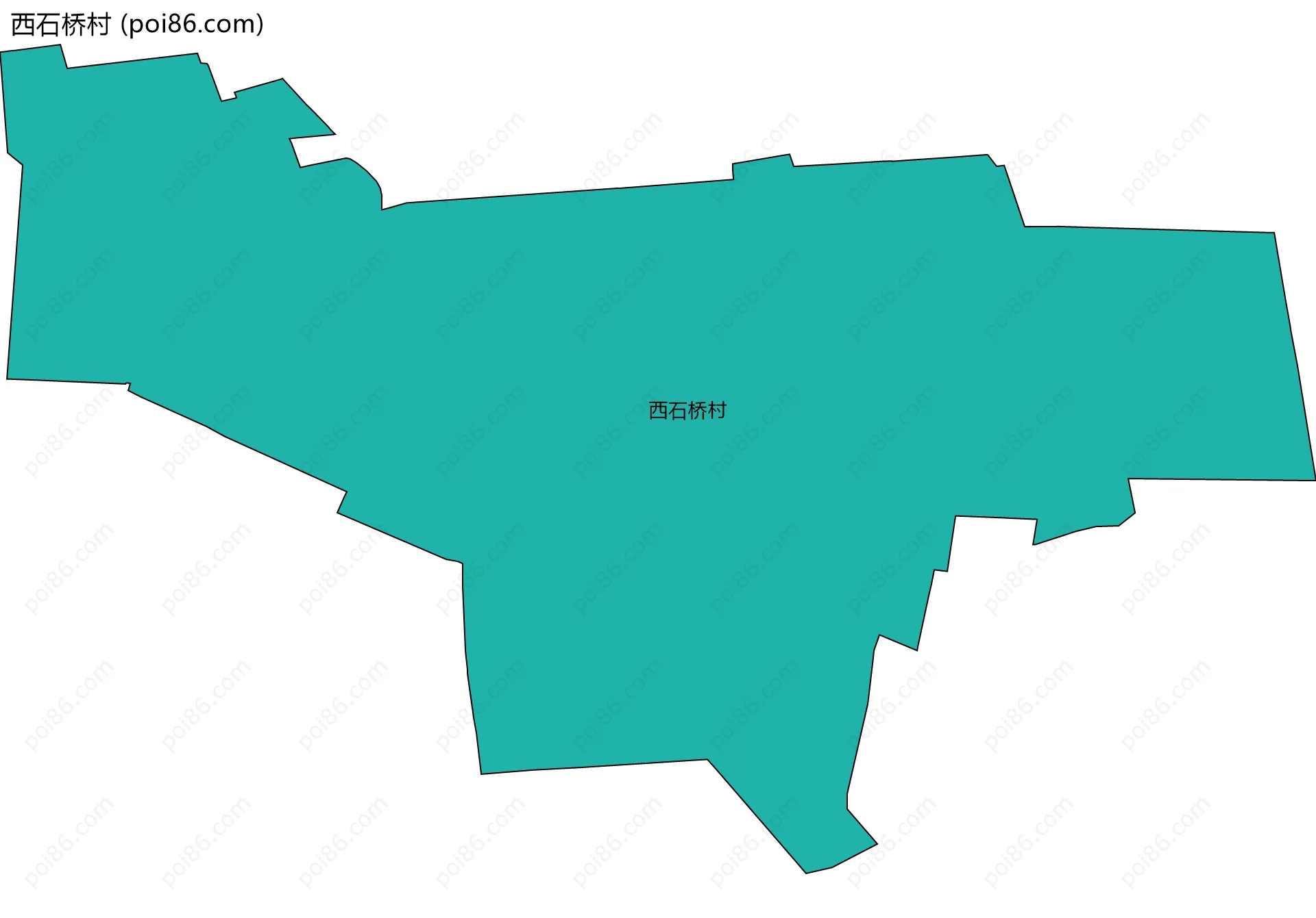 西石桥村边界地图