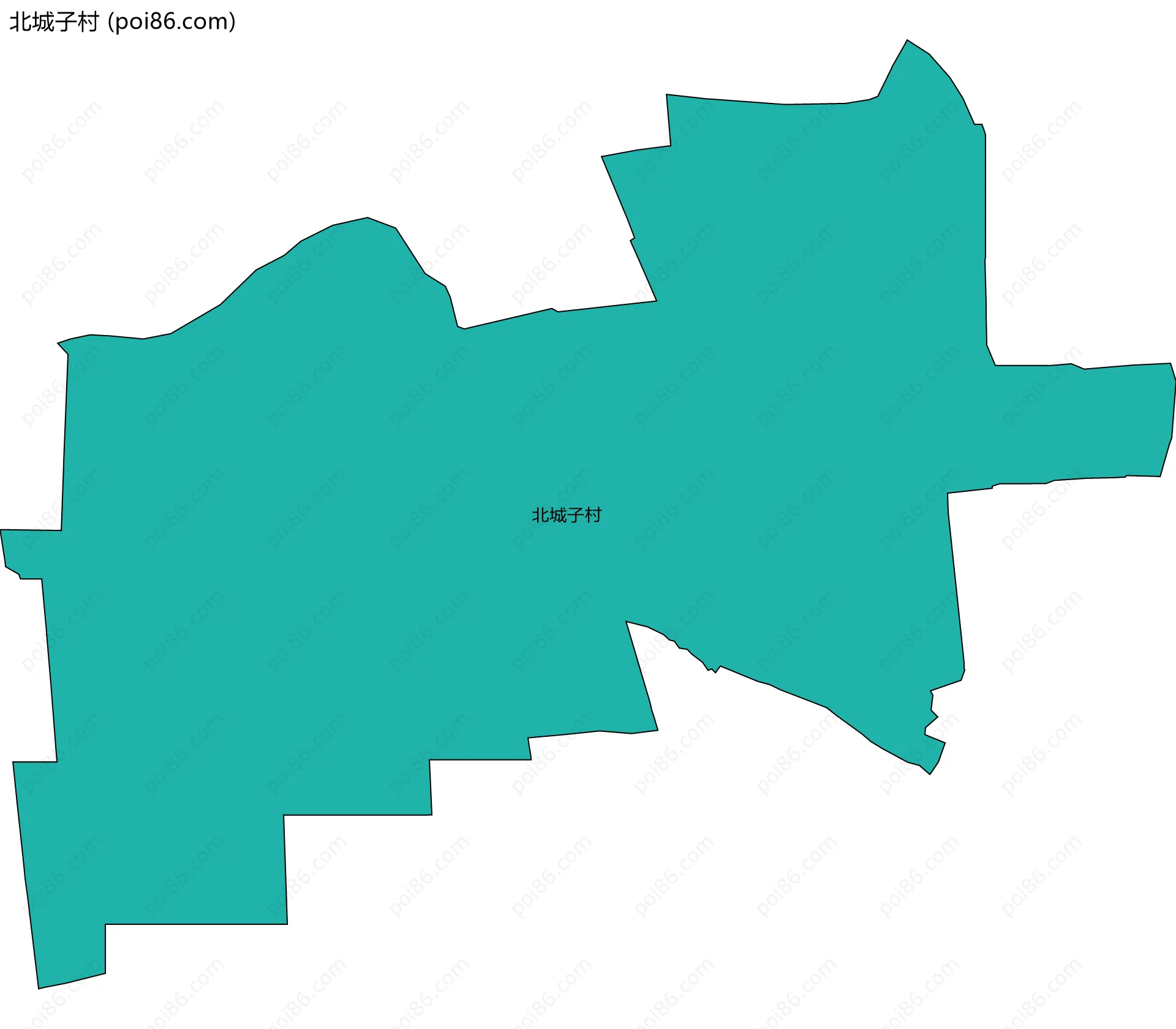 北城子村边界地图