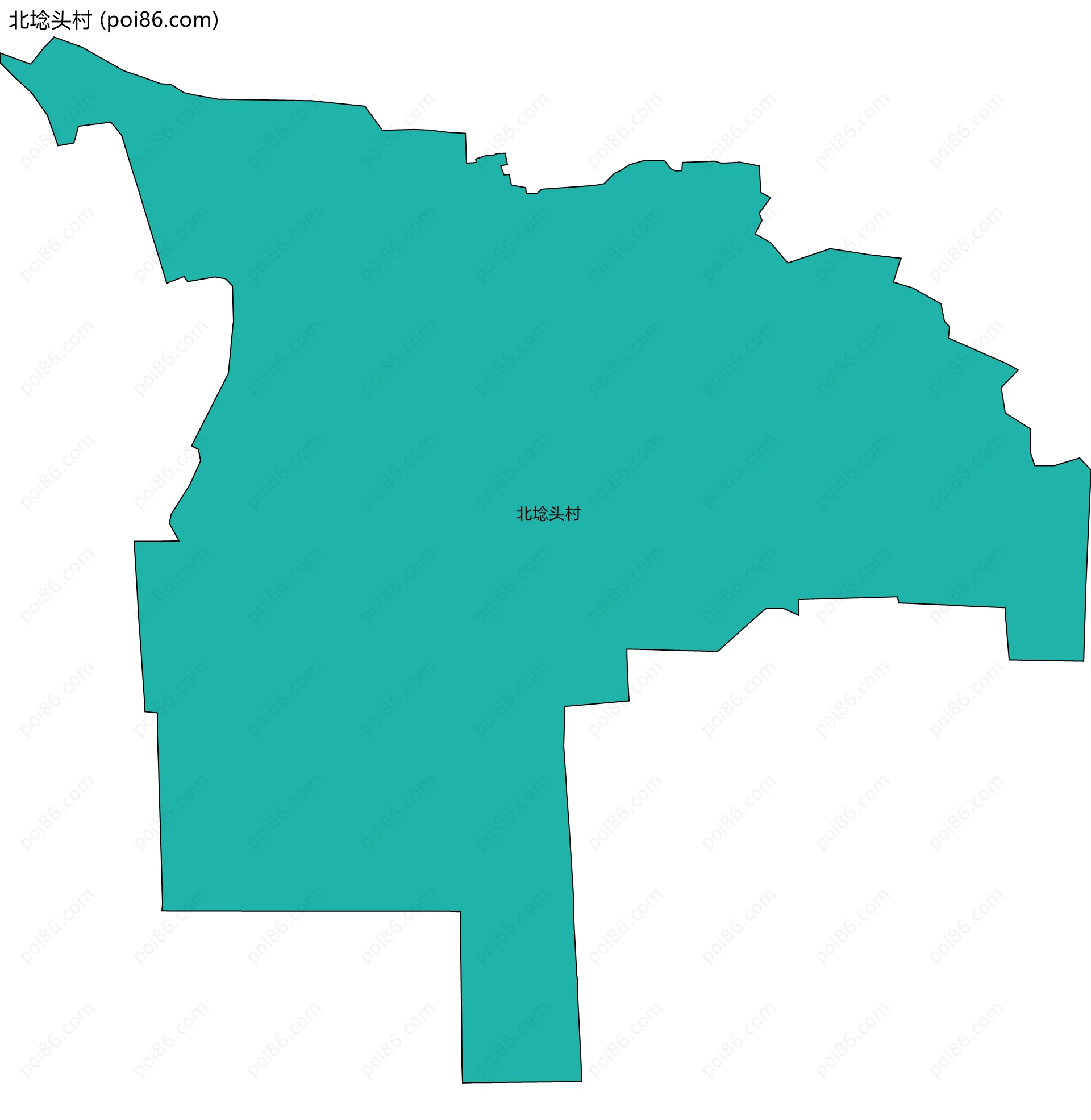 北埝头村边界地图