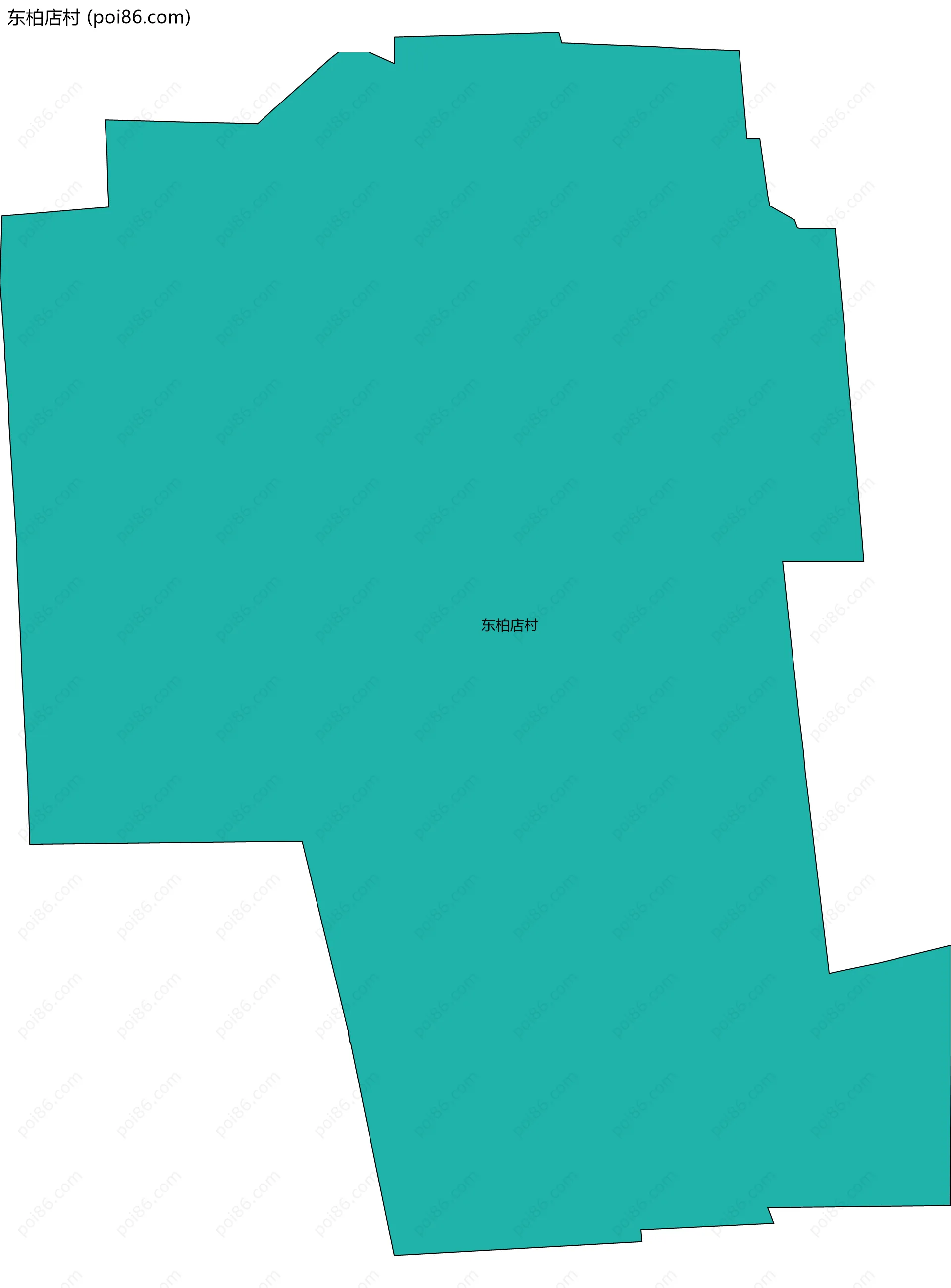 东柏店村边界地图