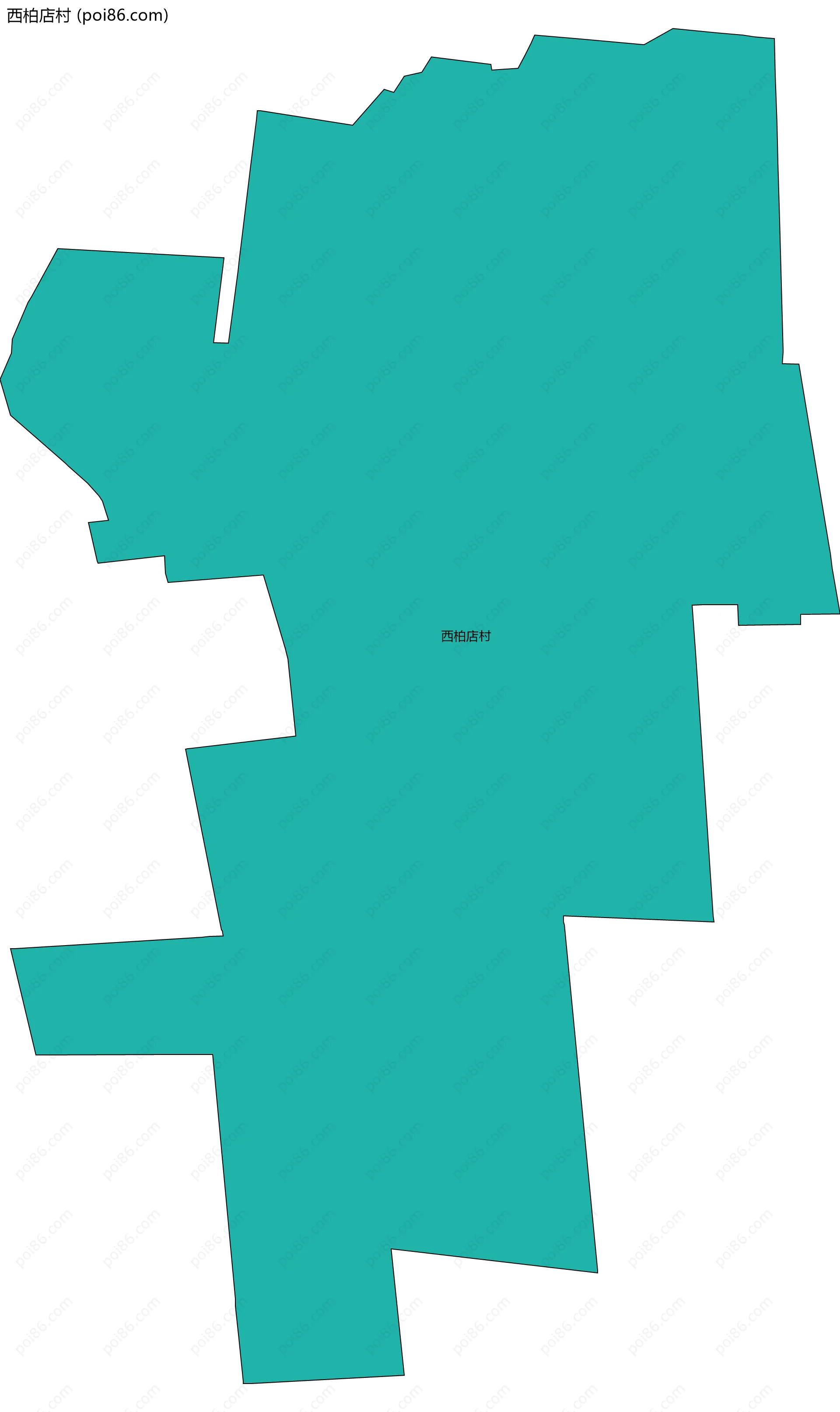 西柏店村边界地图