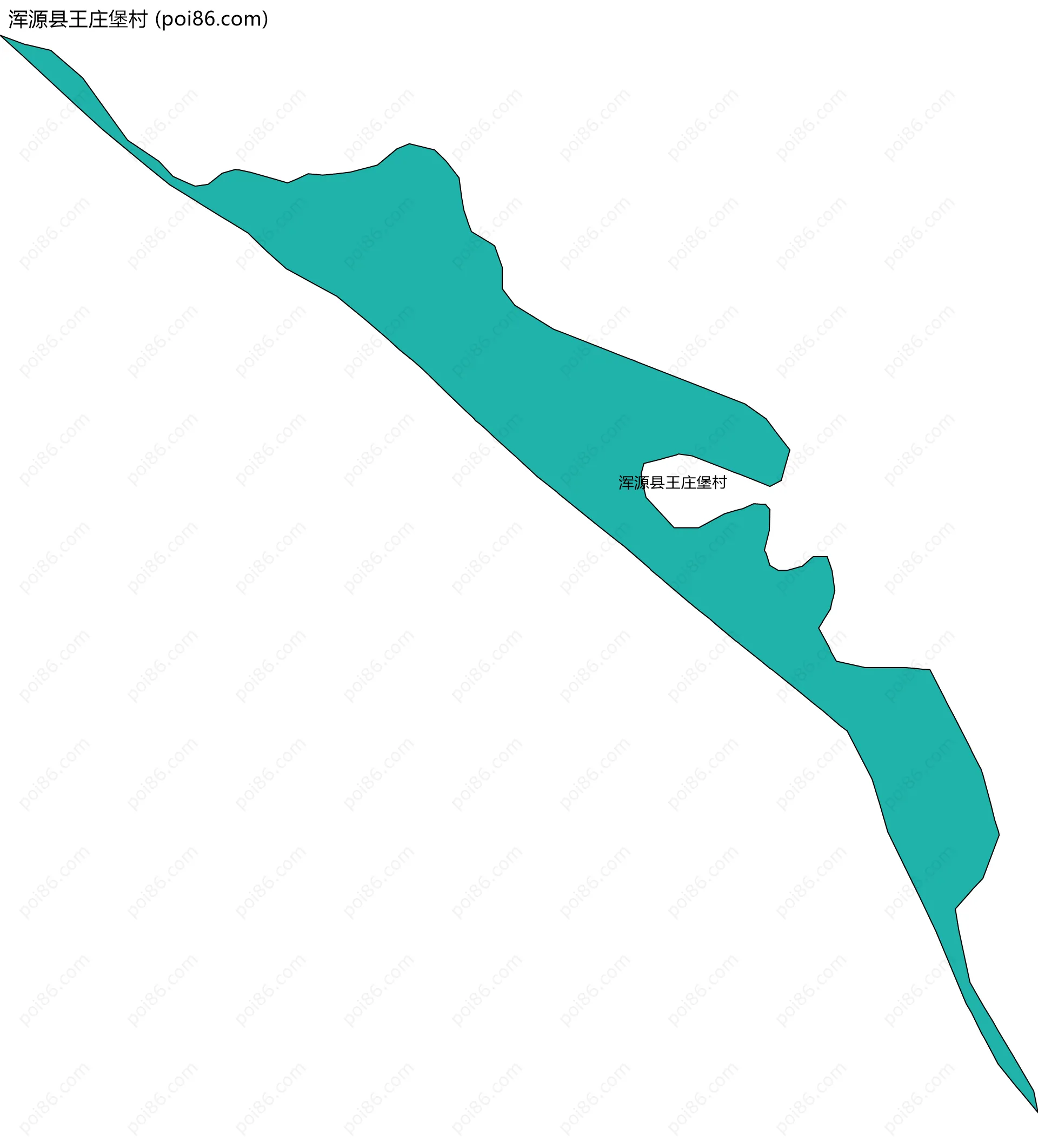 浑源县王庄堡村边界地图