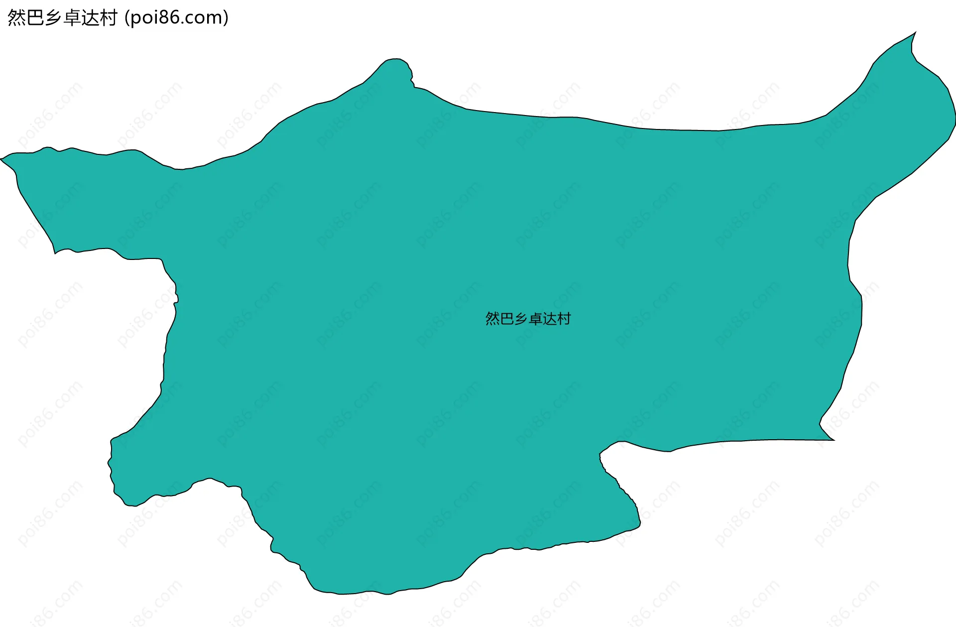 然巴乡卓达村边界地图