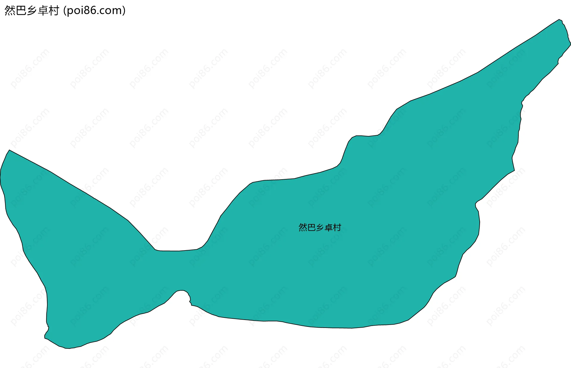 然巴乡卓村边界地图
