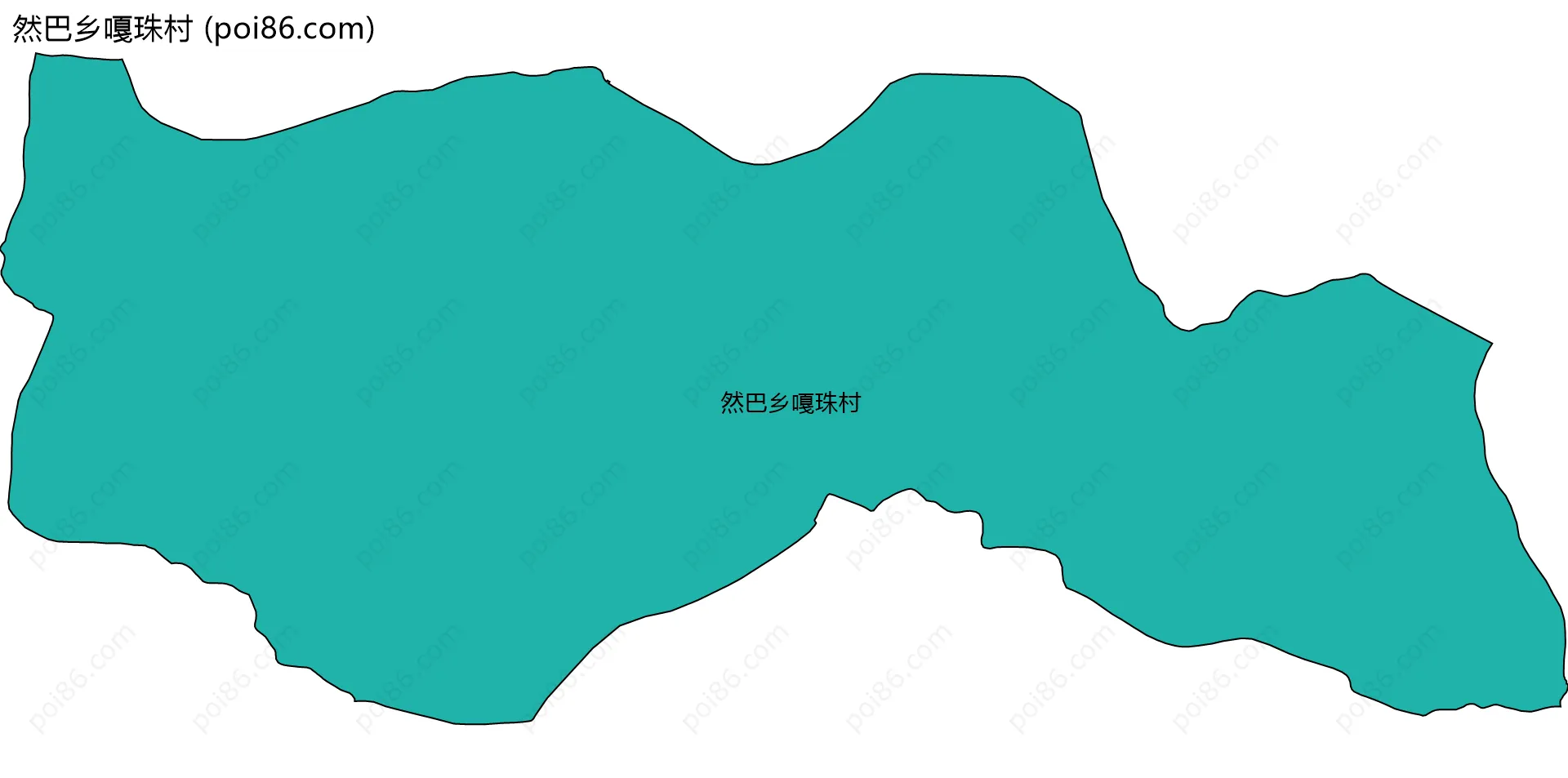 然巴乡嘎珠村边界地图