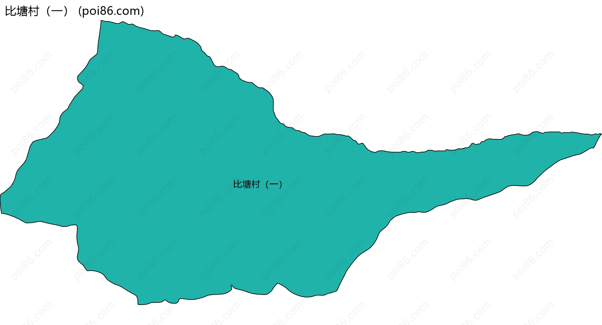 比塘村（一）边界地图