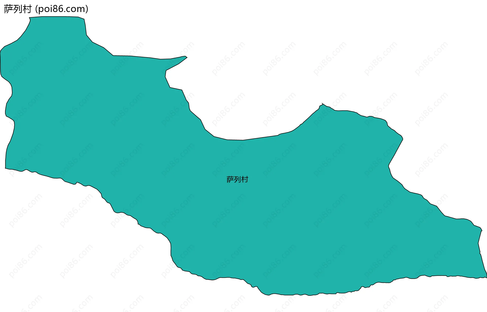 萨列村边界地图