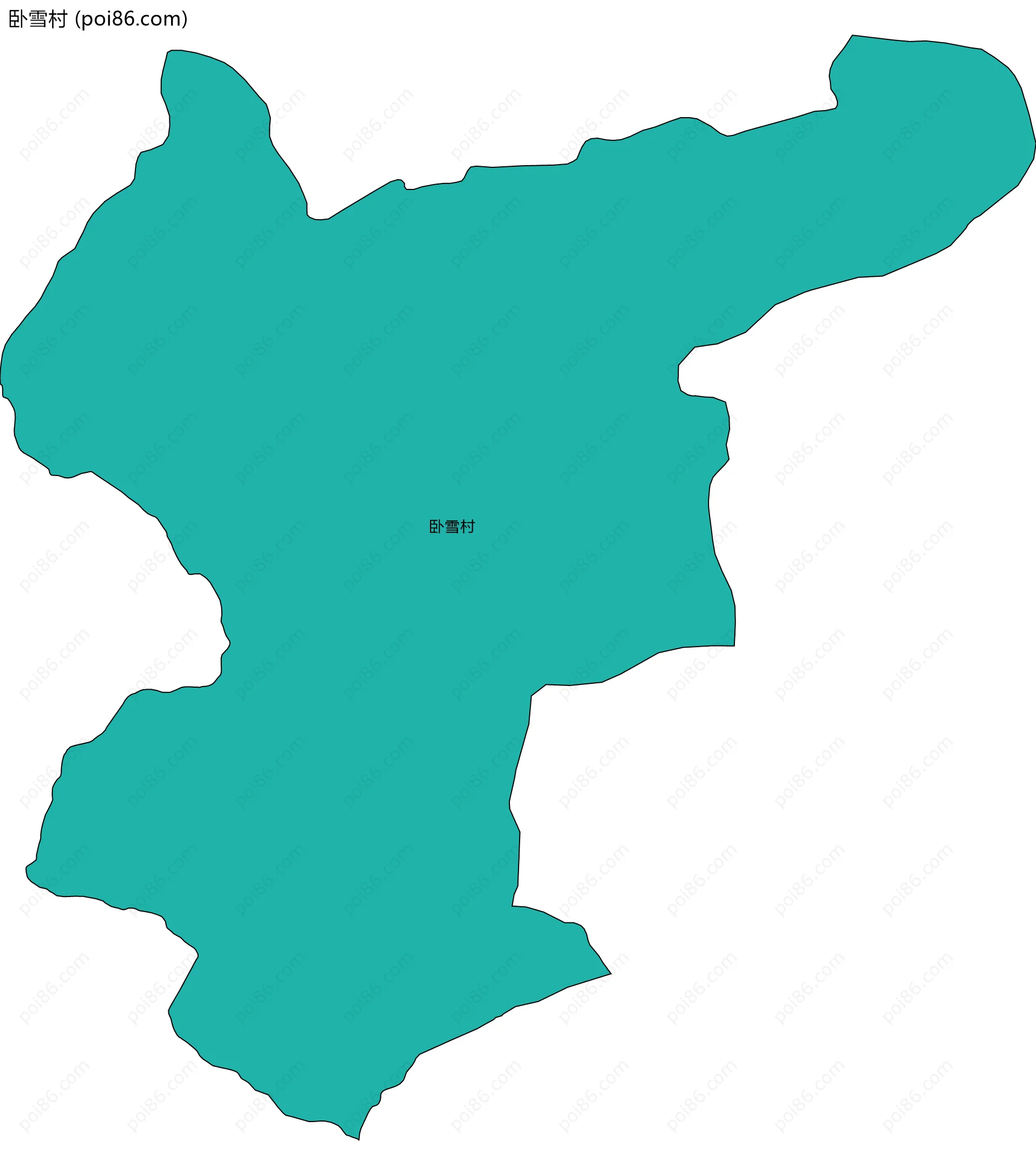 卧雪村边界地图