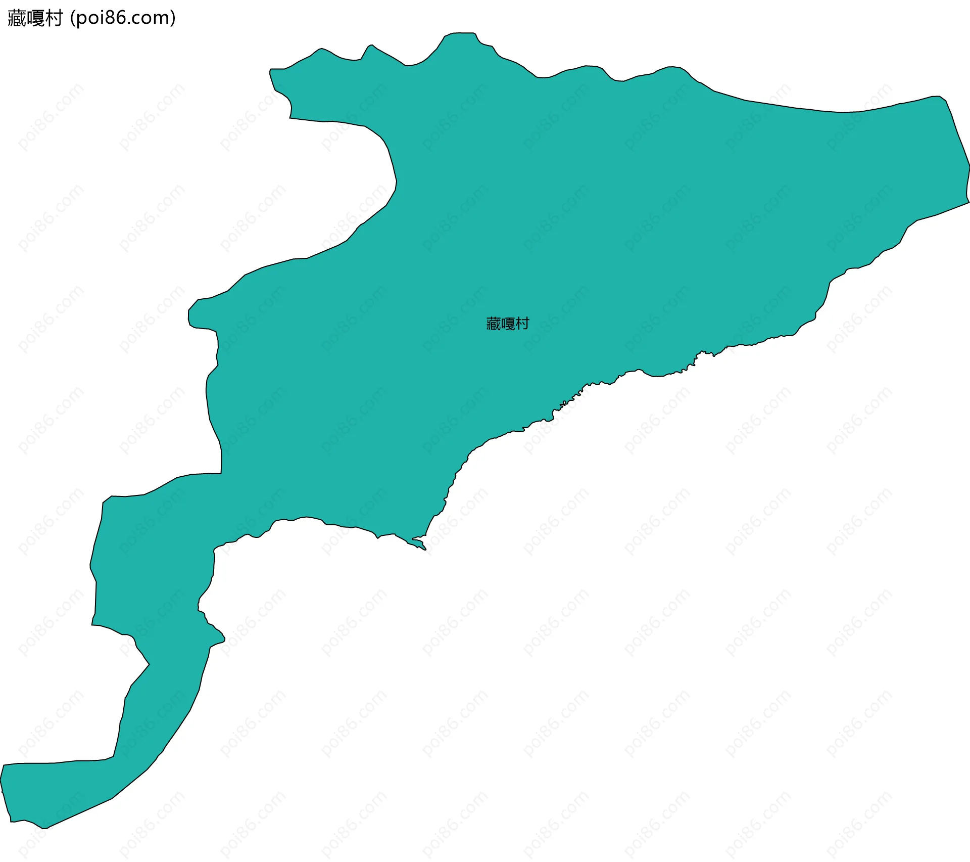 藏嘎村边界地图