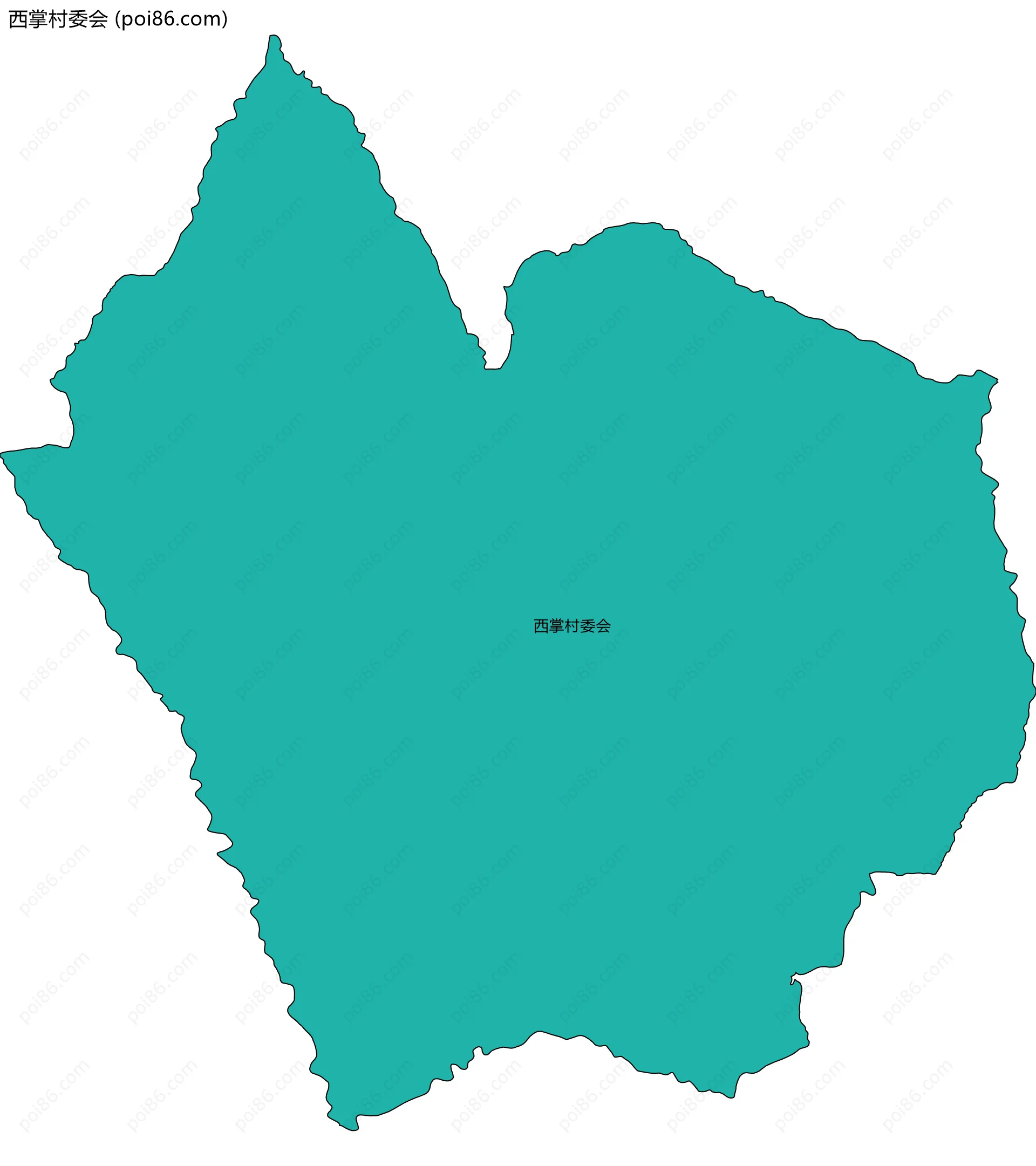 西掌村委会边界地图