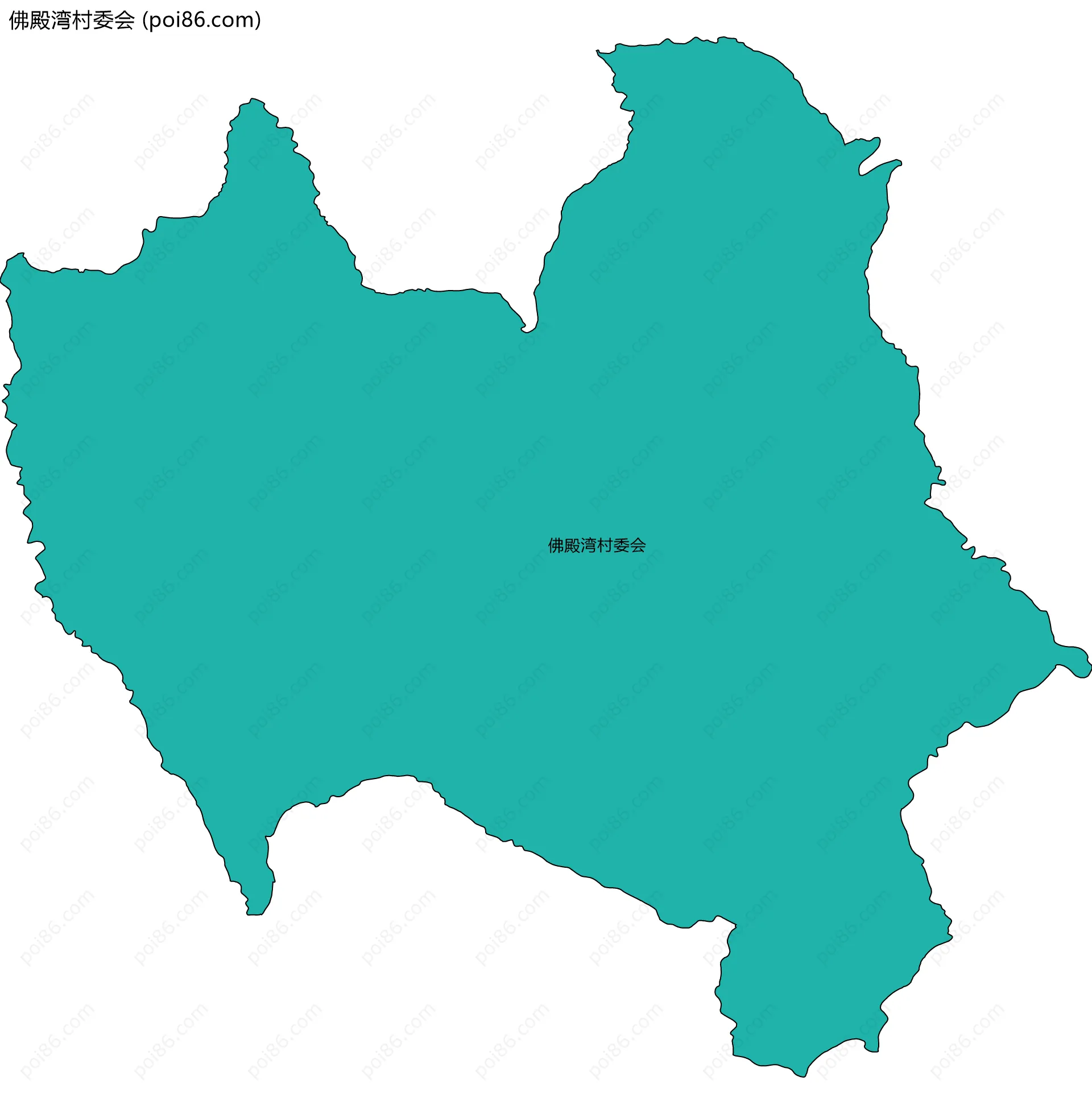 佛殿湾村委会边界地图