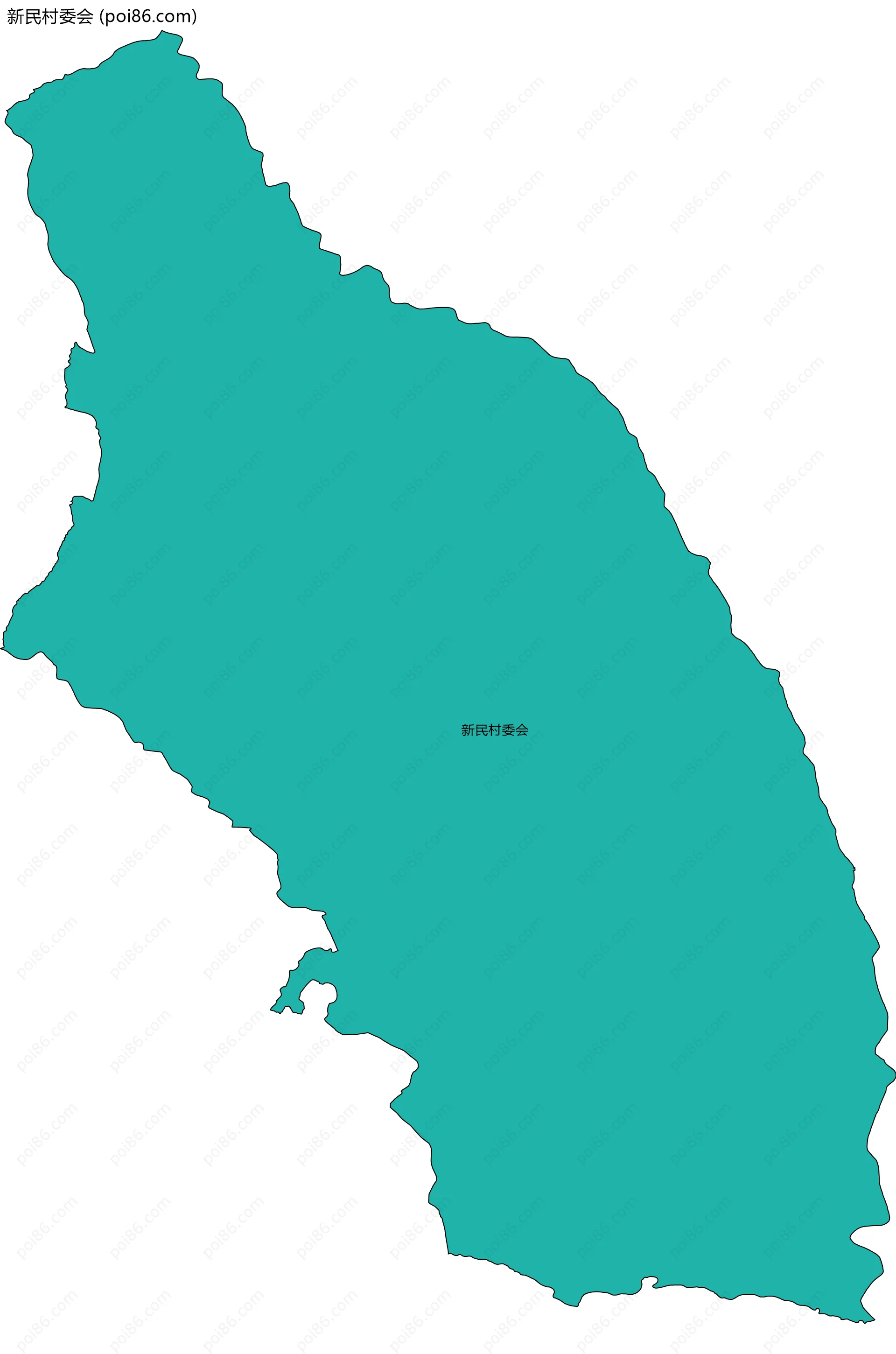 新民村委会边界地图