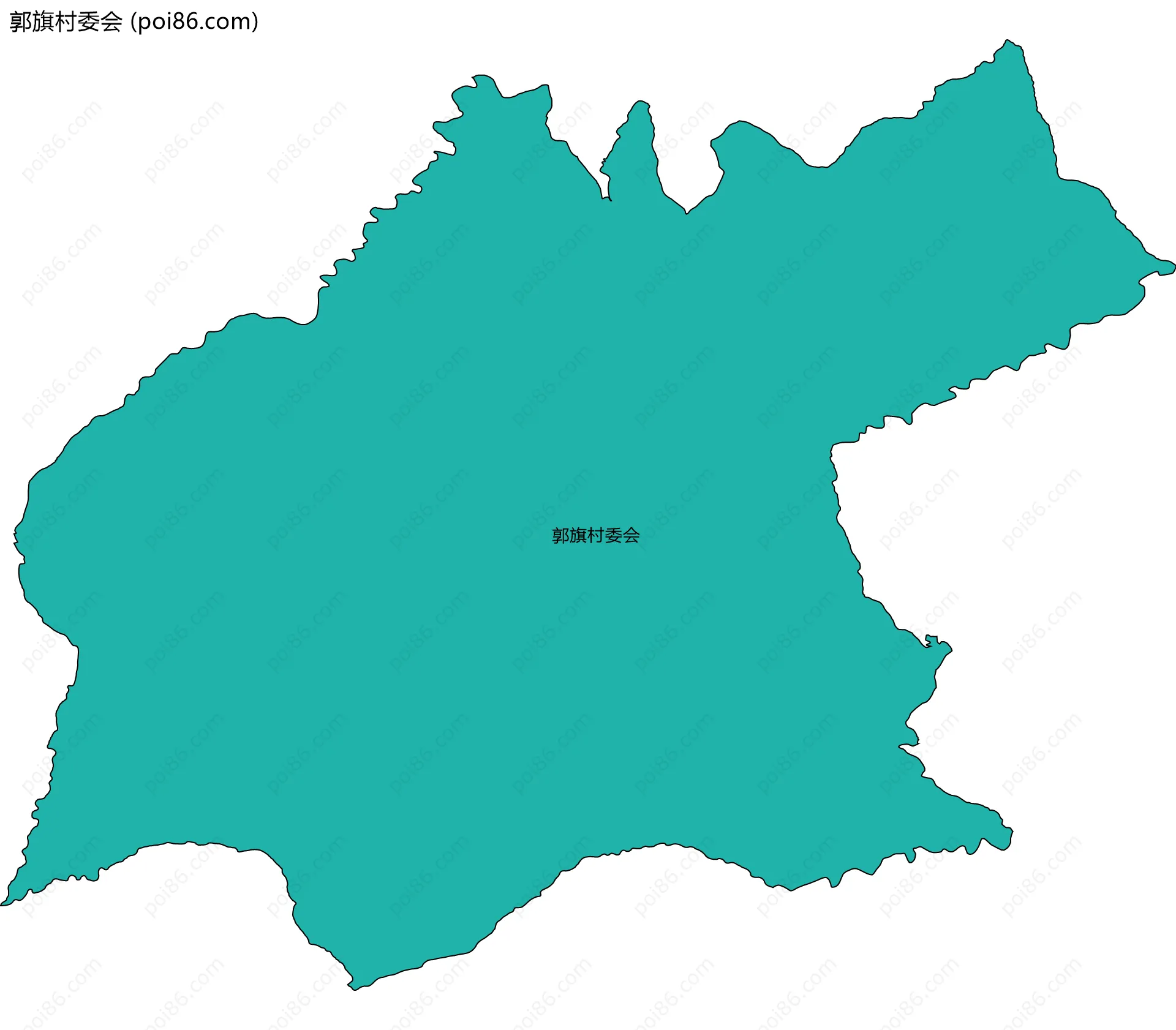 郭旗村委会边界地图