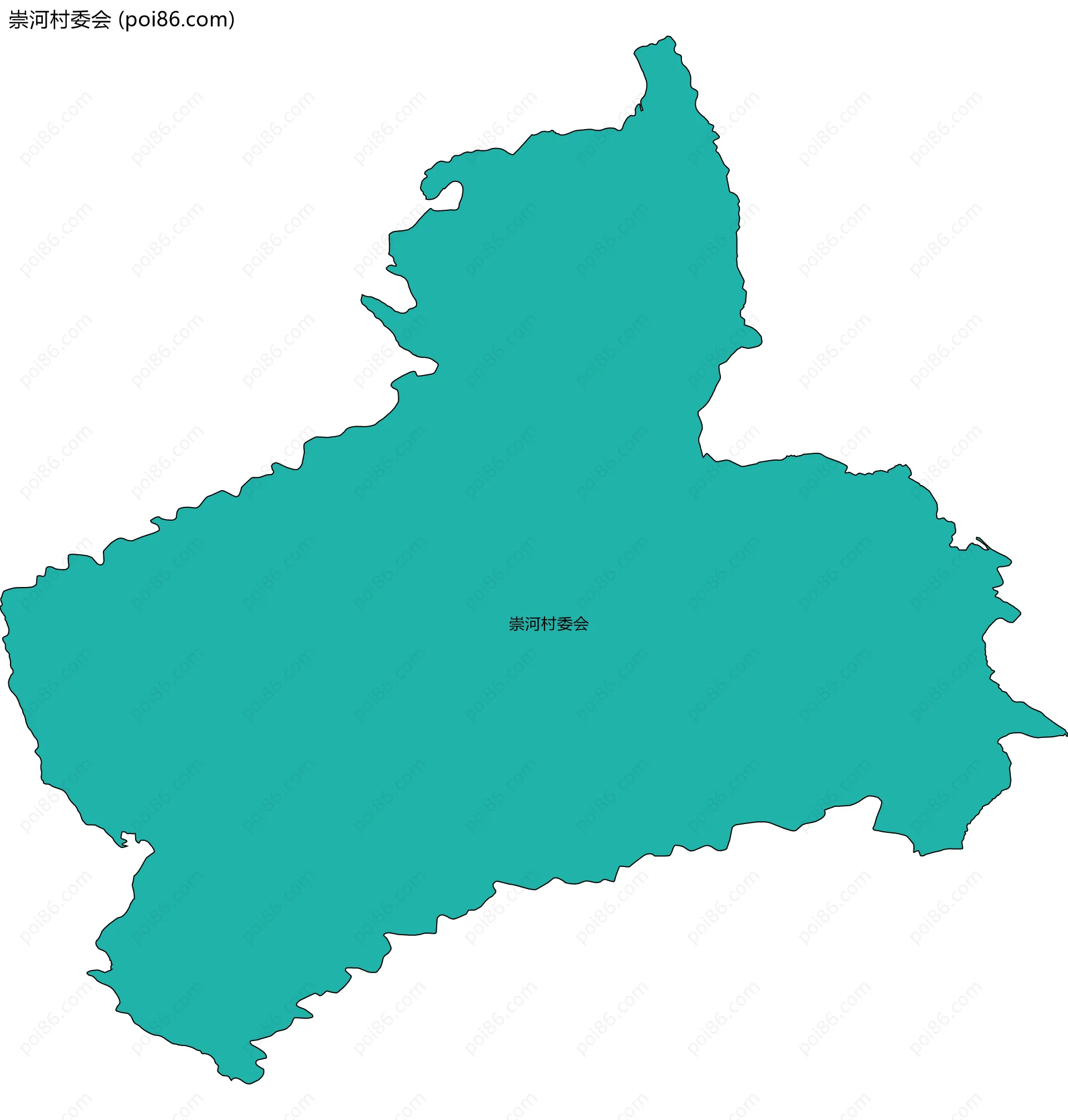 崇河村委会边界地图
