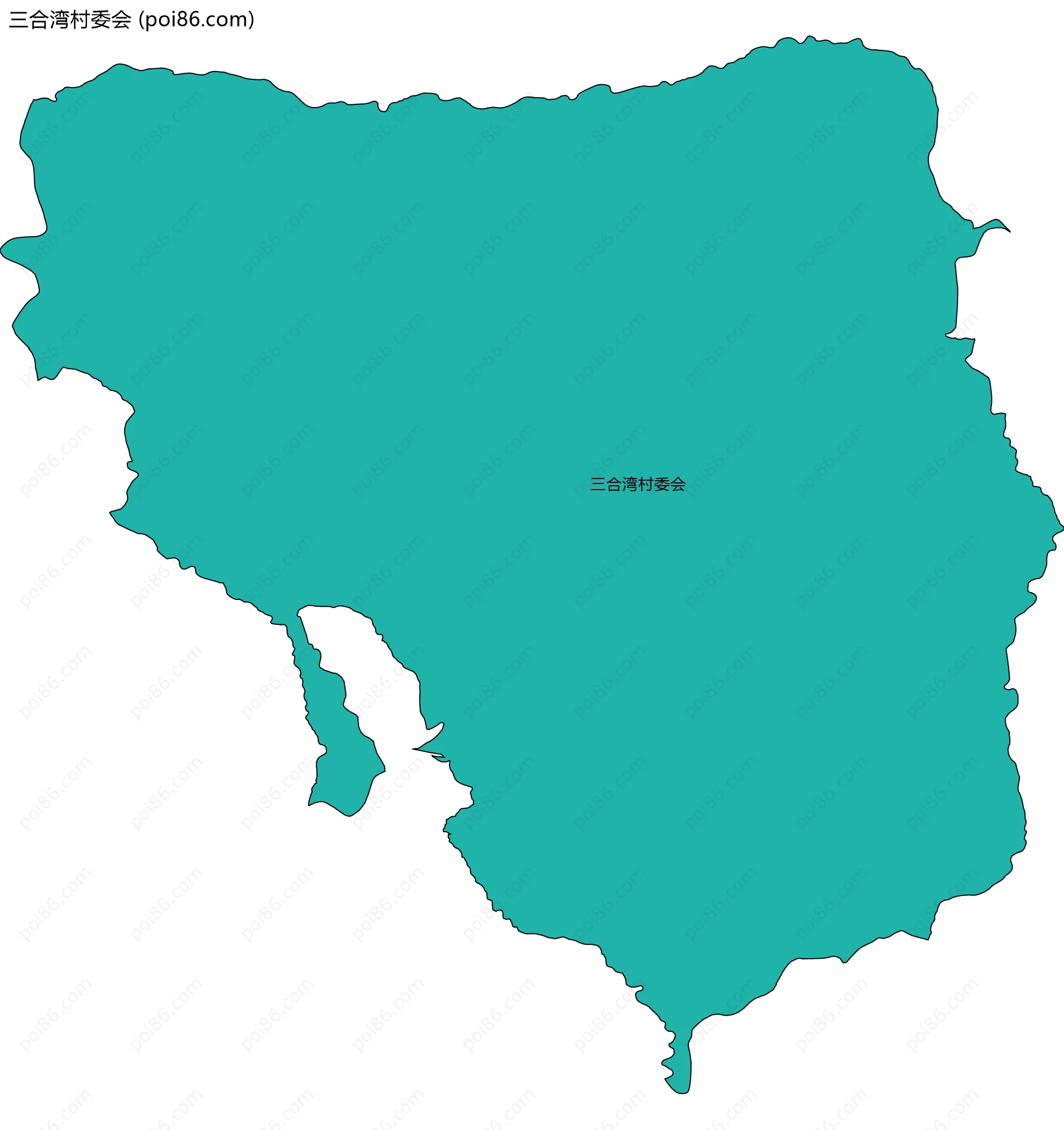 三合湾村委会边界地图