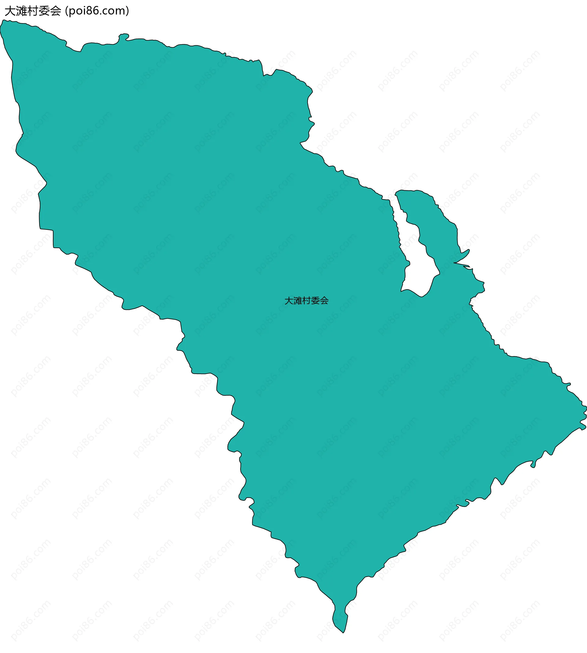 大滩村委会边界地图