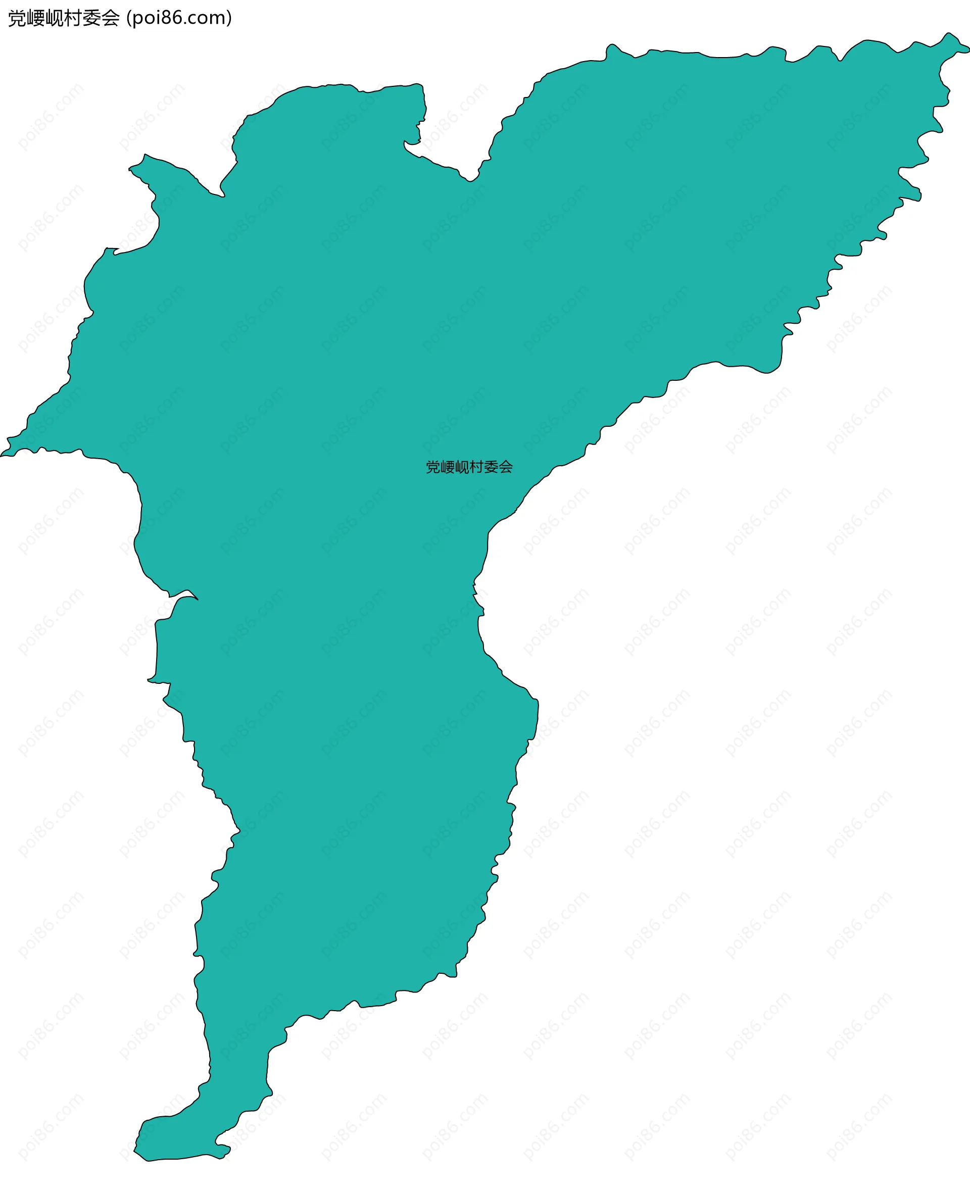 党崾岘村委会边界地图