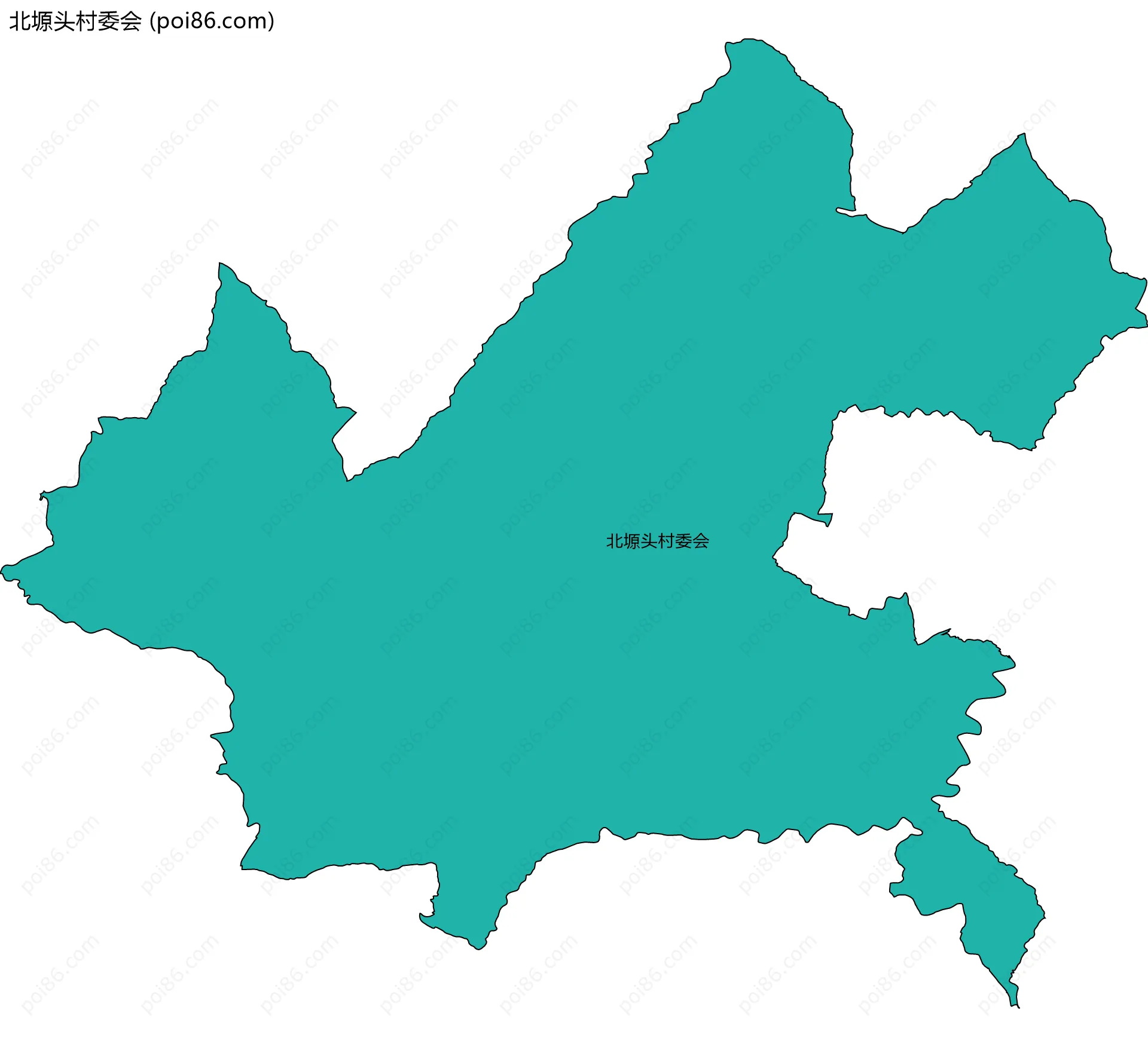 北塬头村委会边界地图