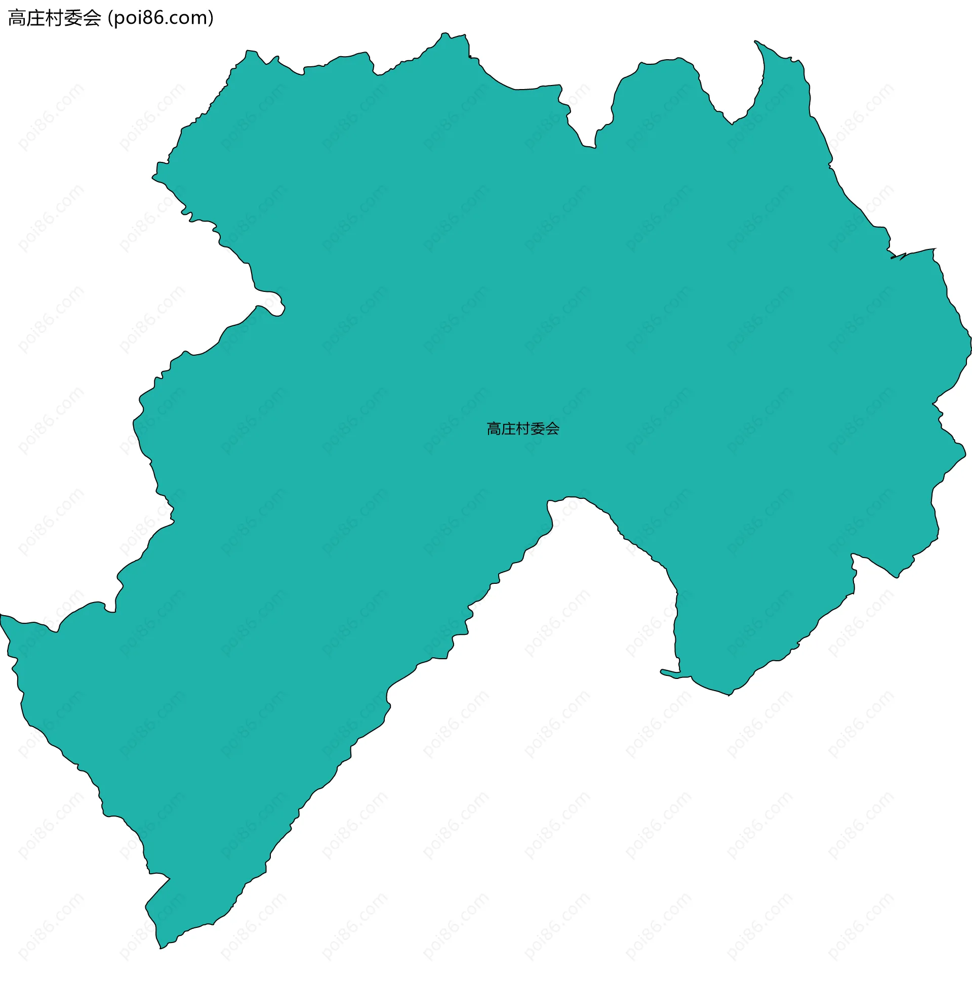 高庄村委会边界地图