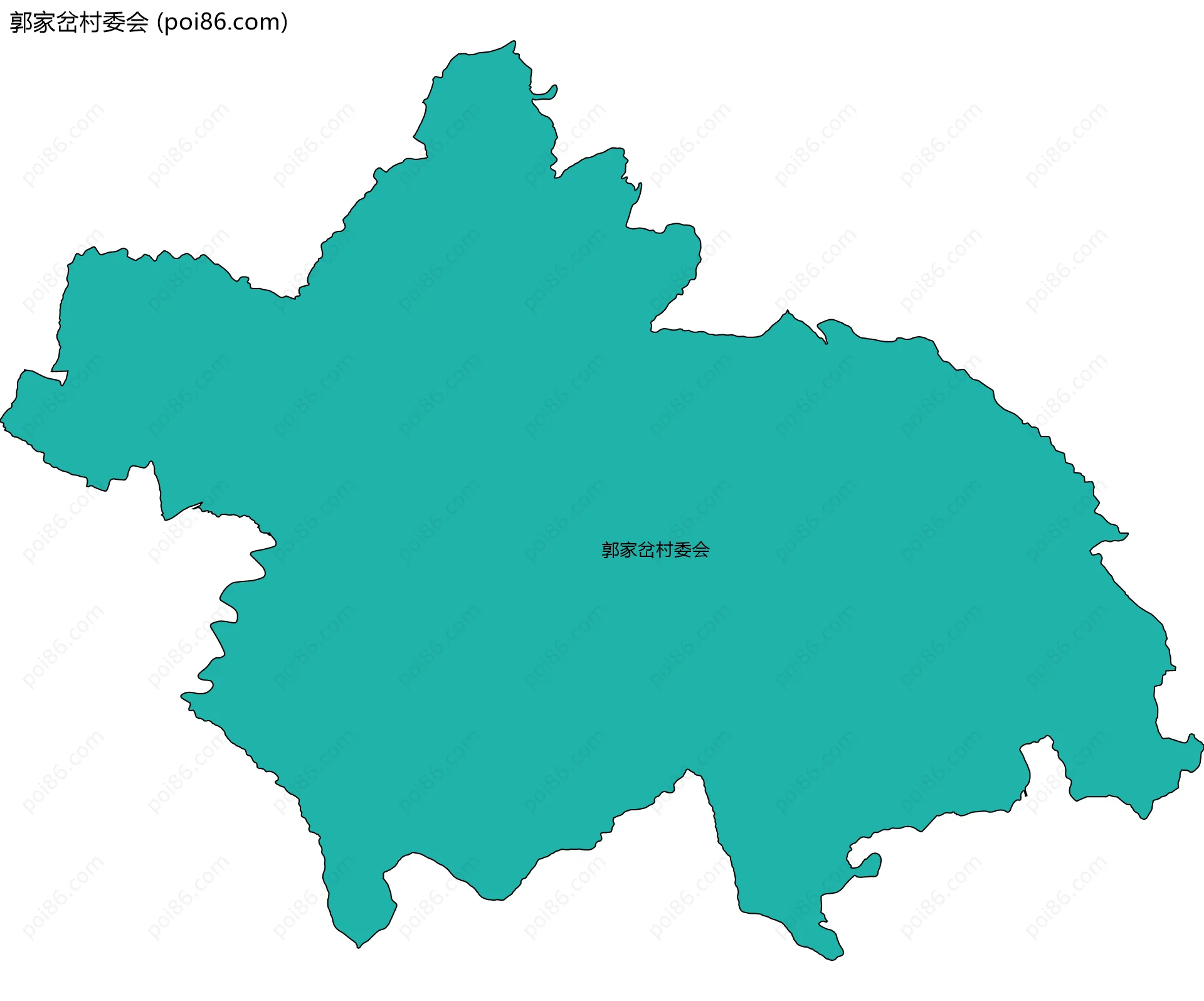 郭家岔村委会边界地图