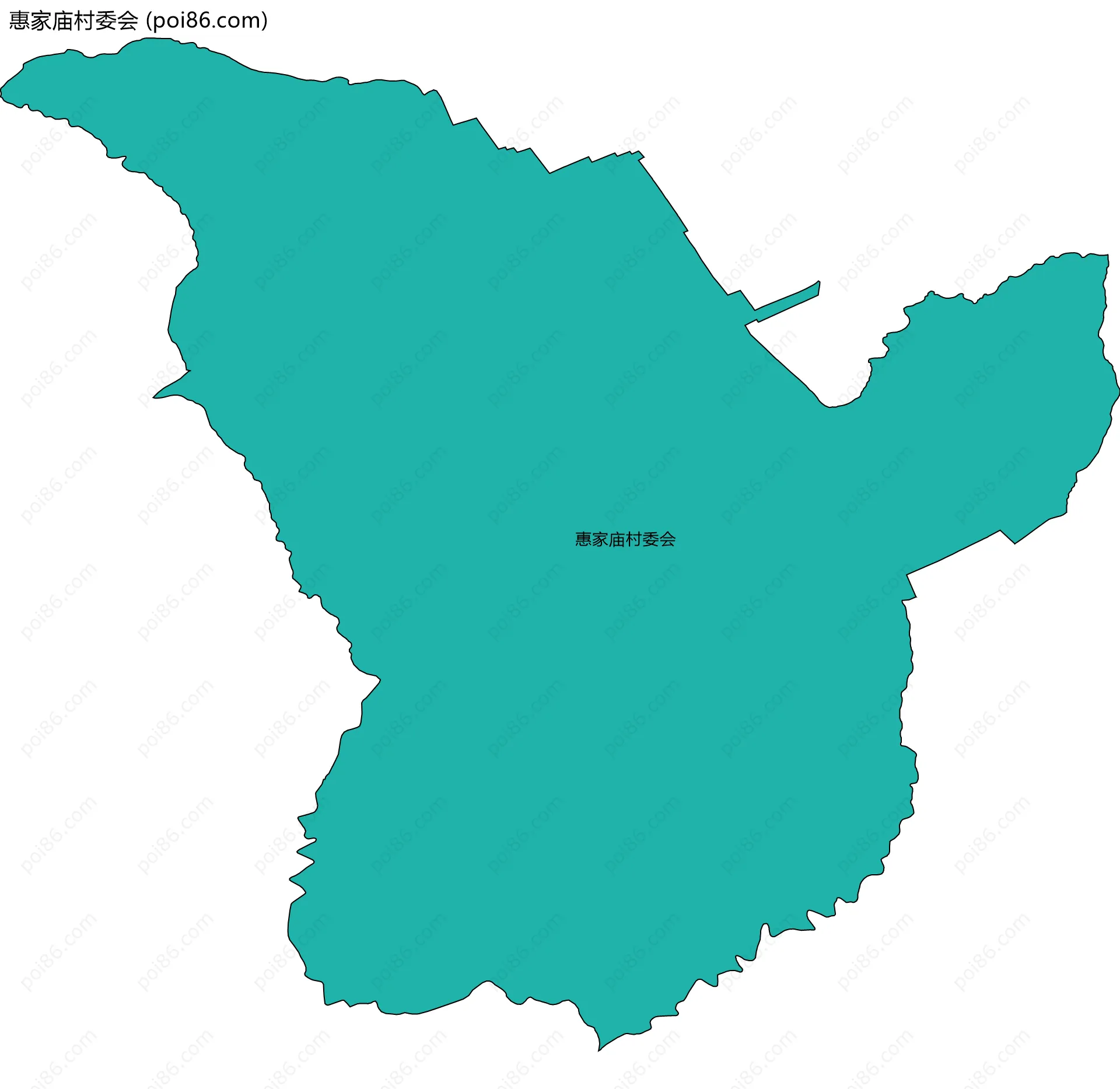 惠家庙村委会边界地图