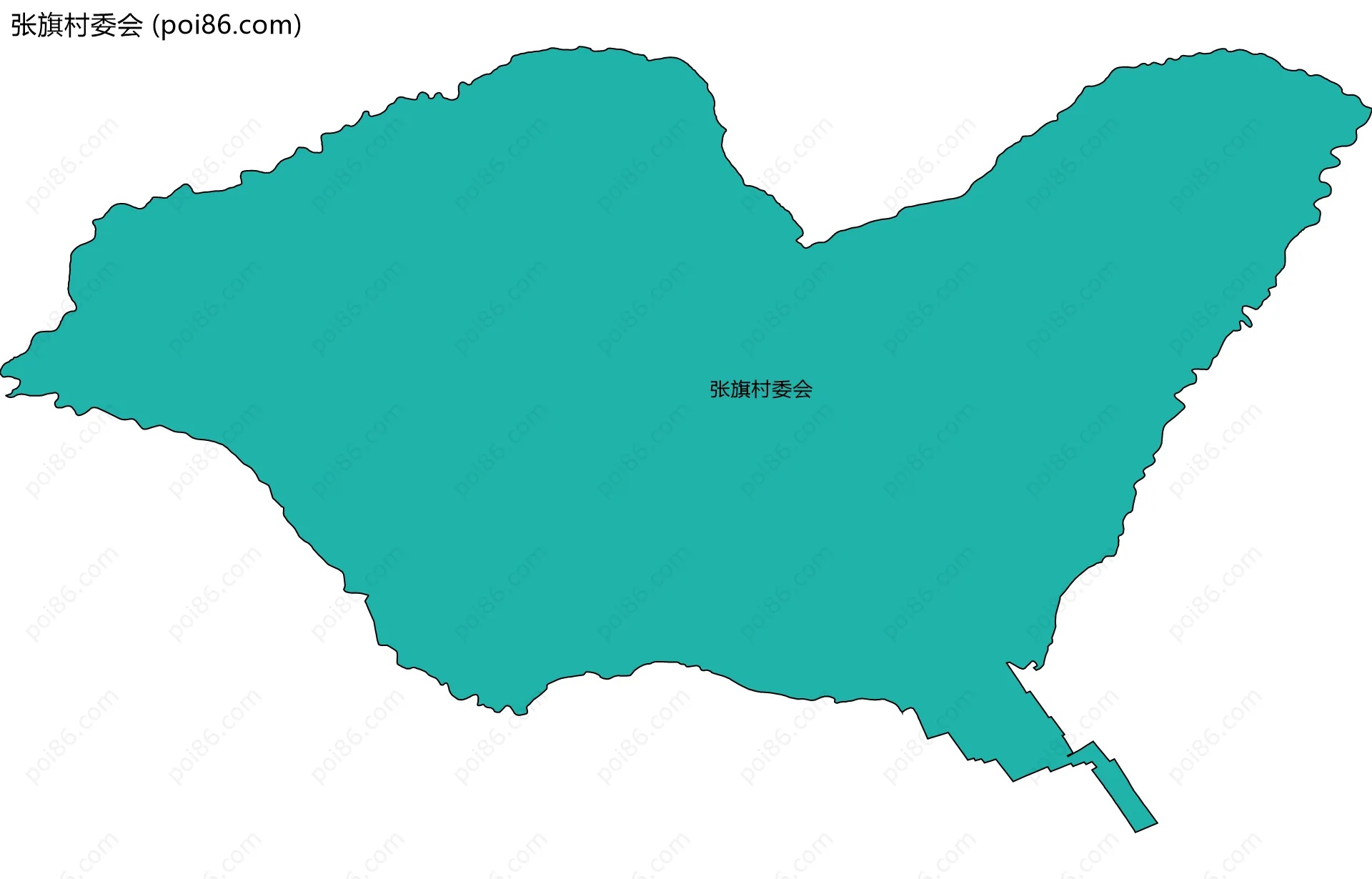 张旗村委会边界地图