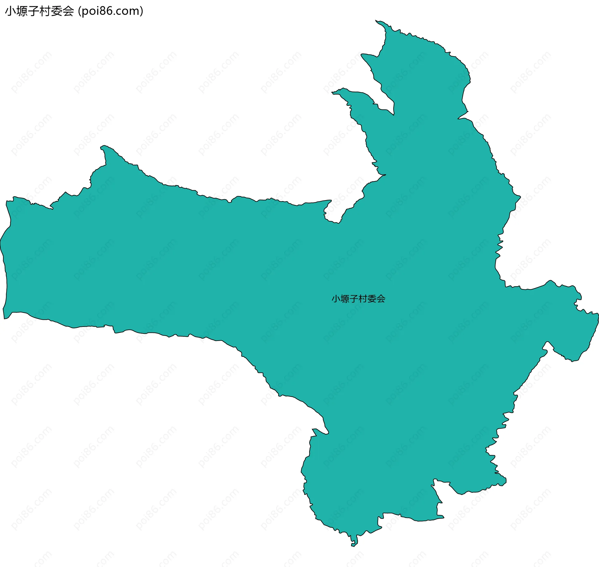 小塬子村委会边界地图