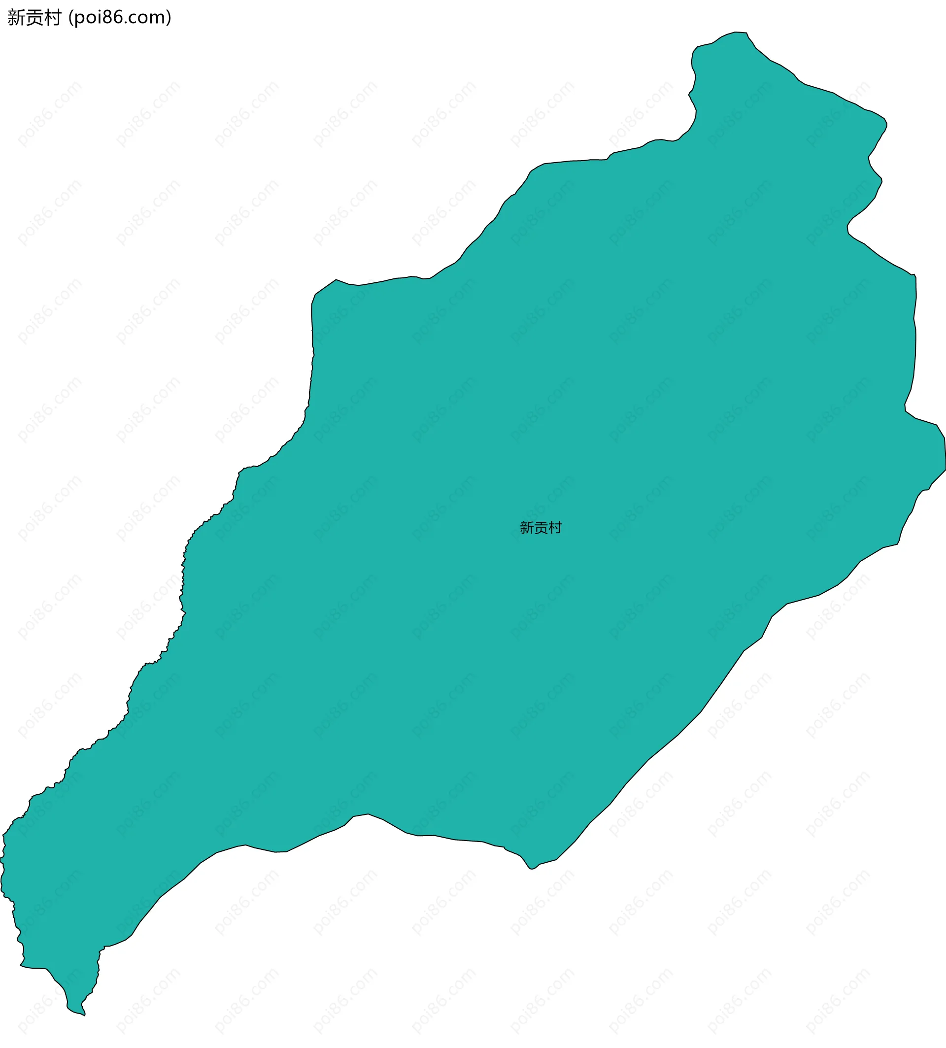 新贡村边界地图