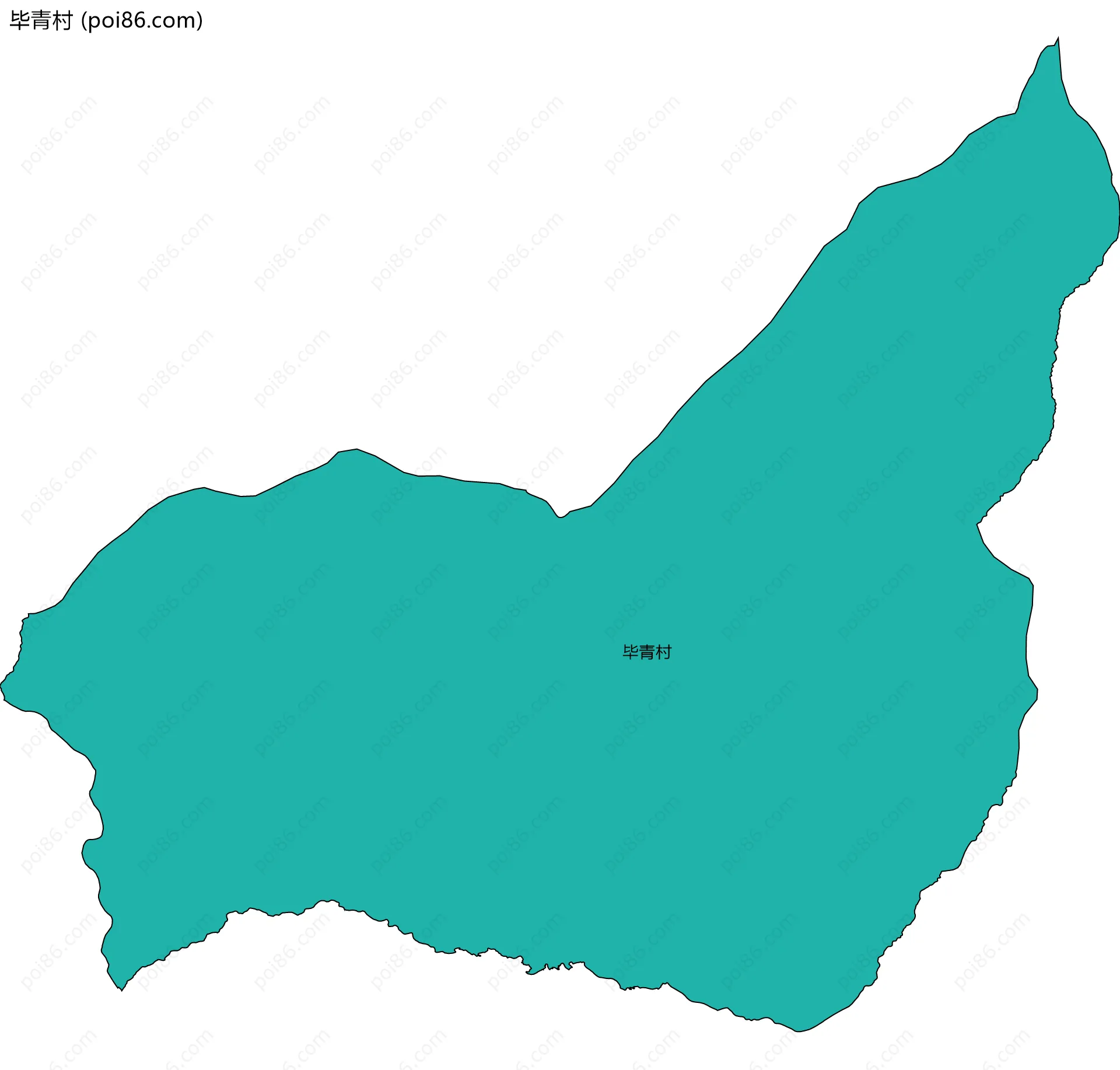 毕青村边界地图