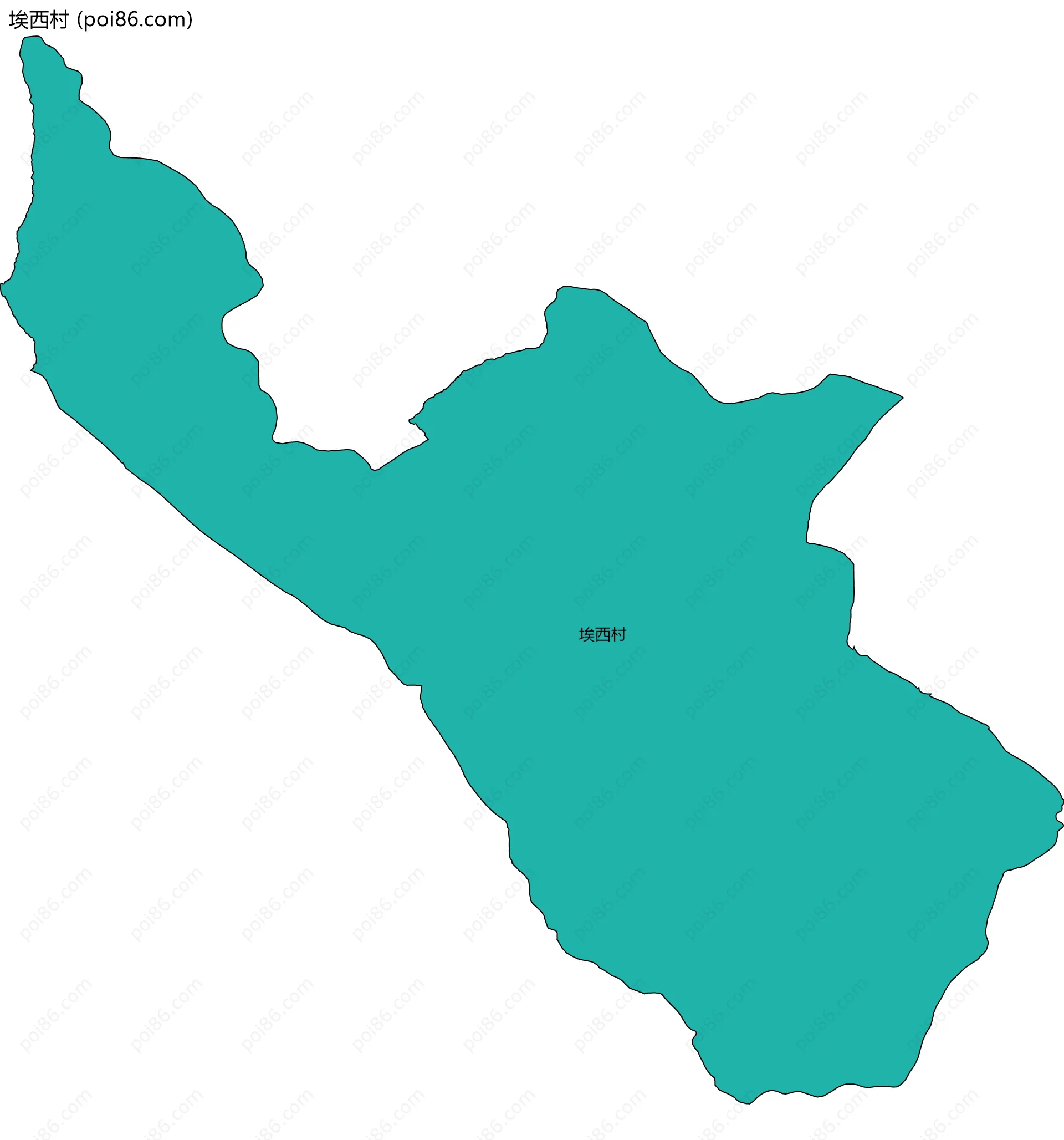 埃西村边界地图