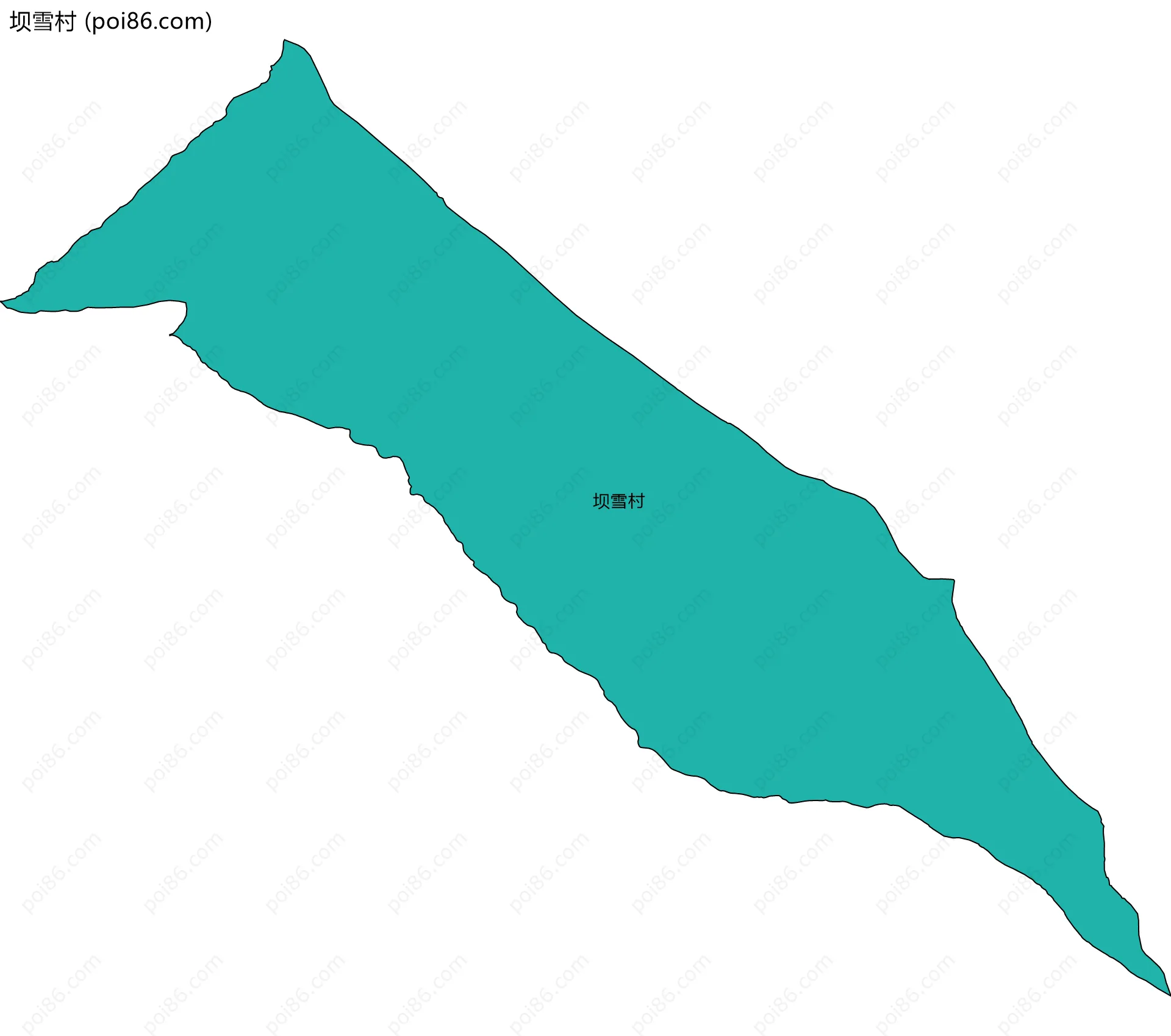坝雪村边界地图