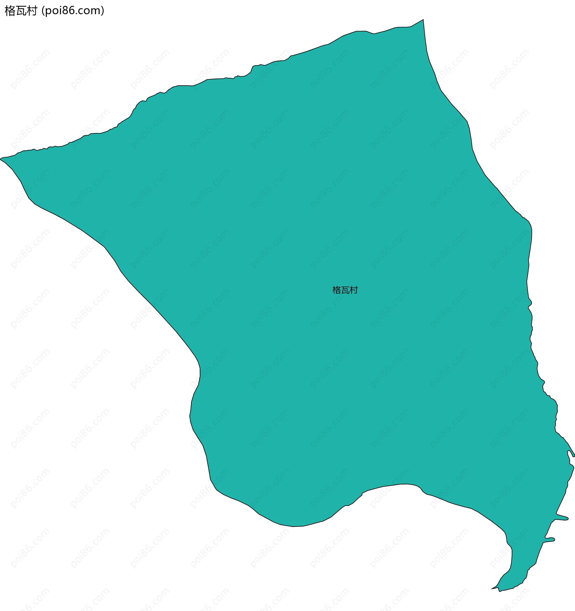 格瓦村边界地图