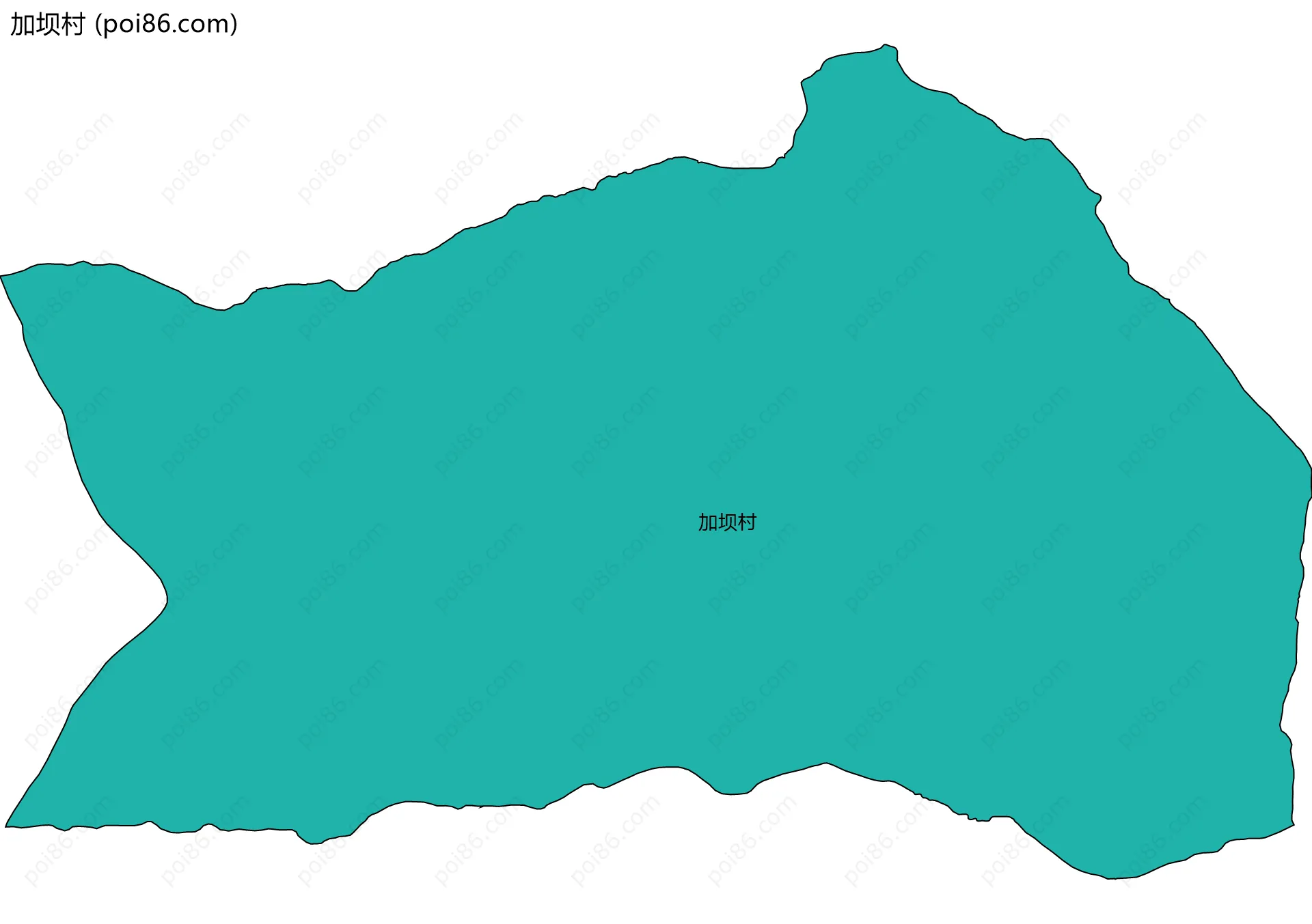 加坝村边界地图