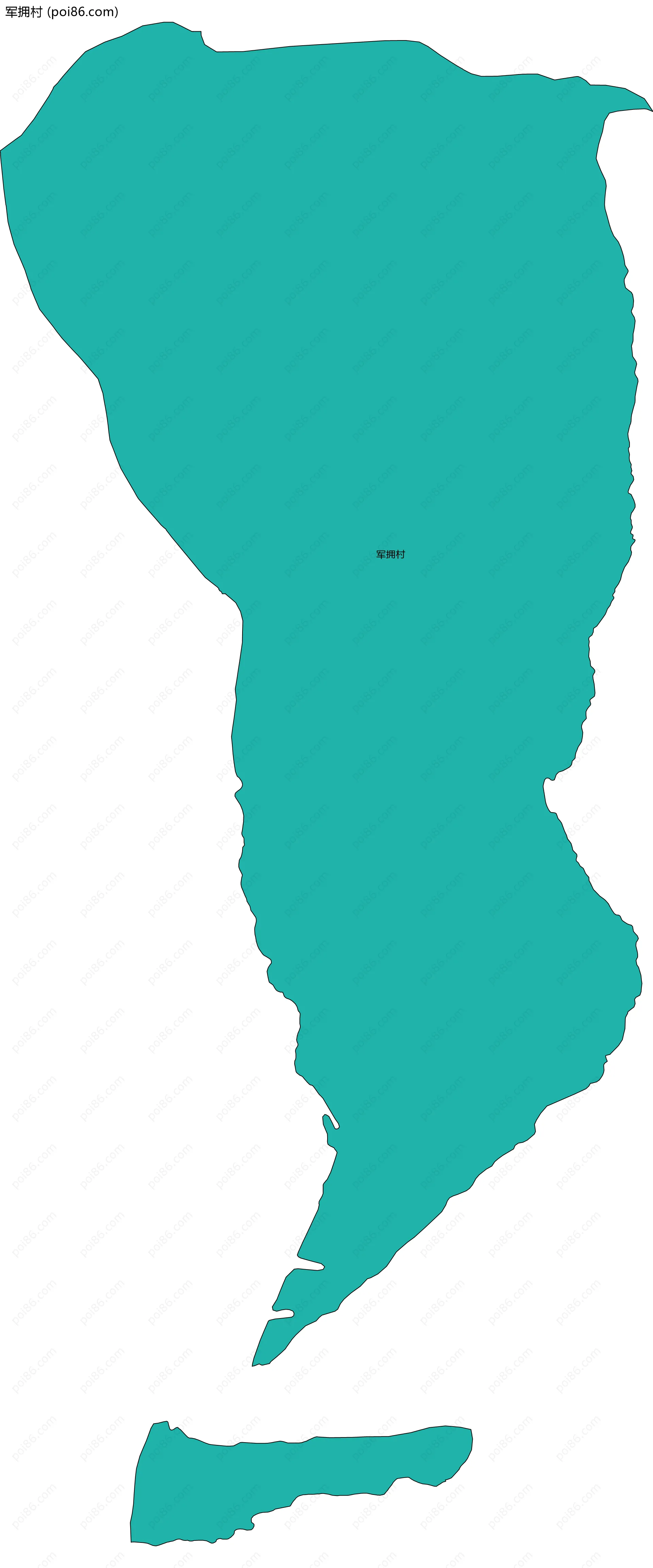 军拥村边界地图