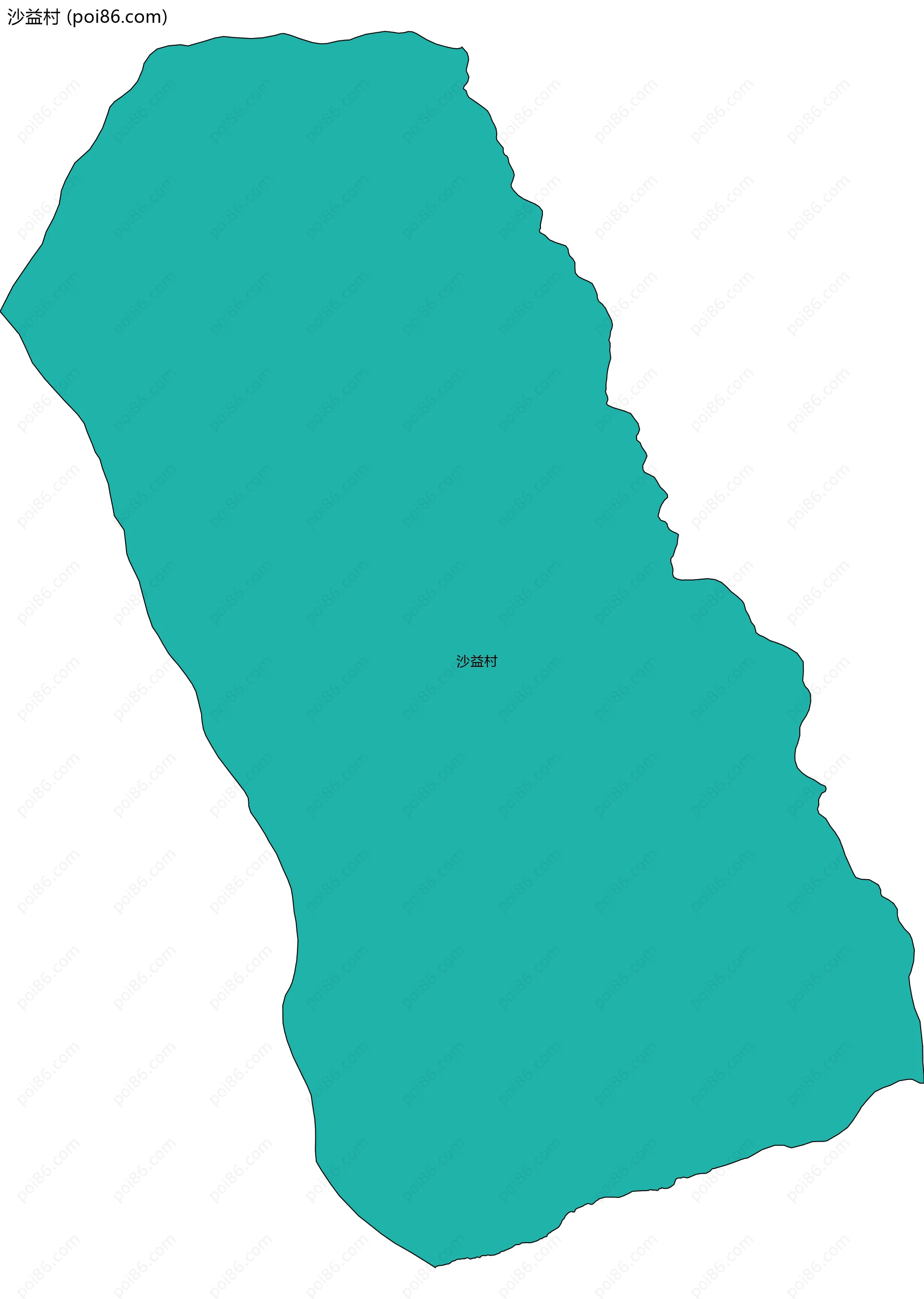 沙益村边界地图