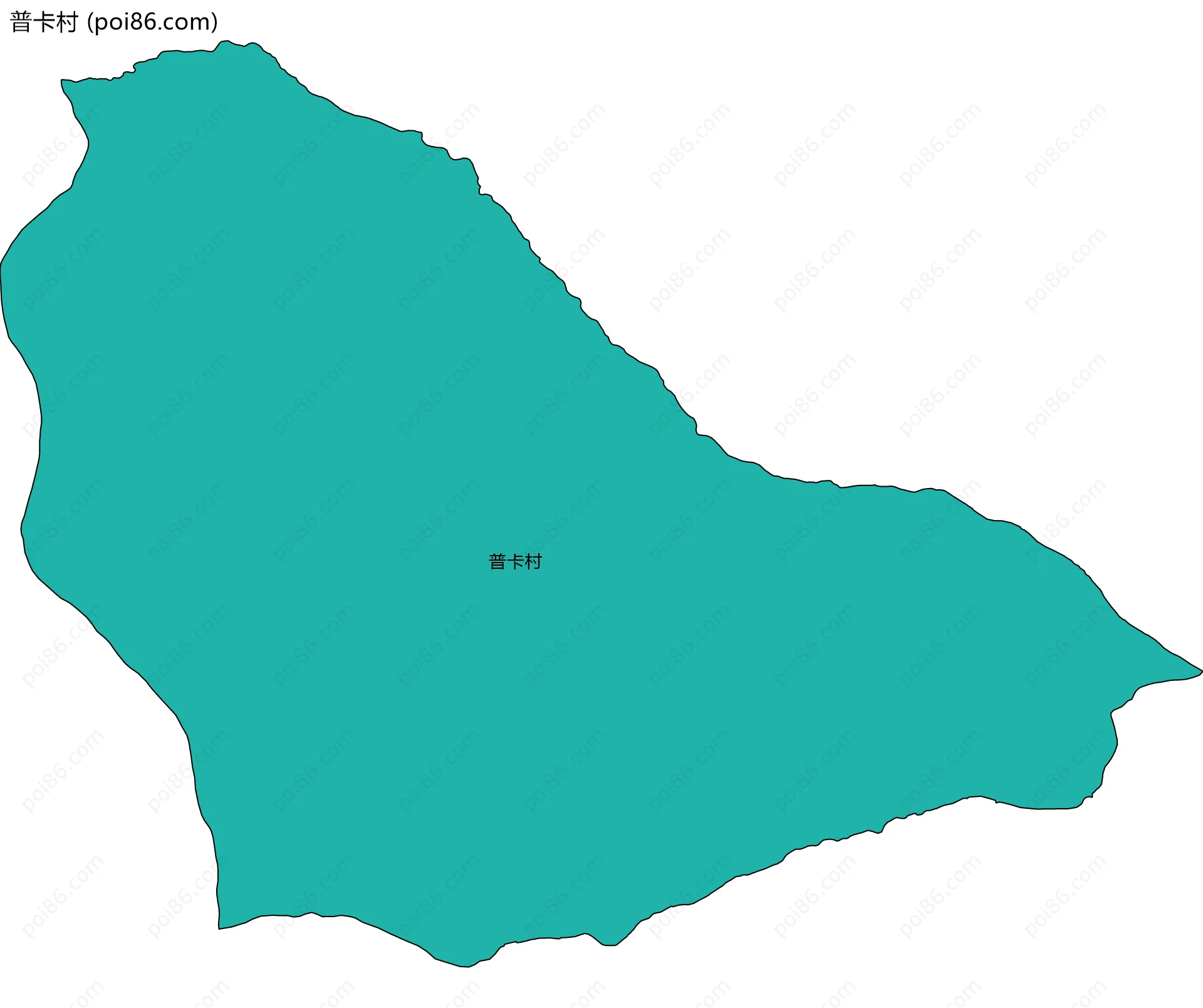 普卡村边界地图