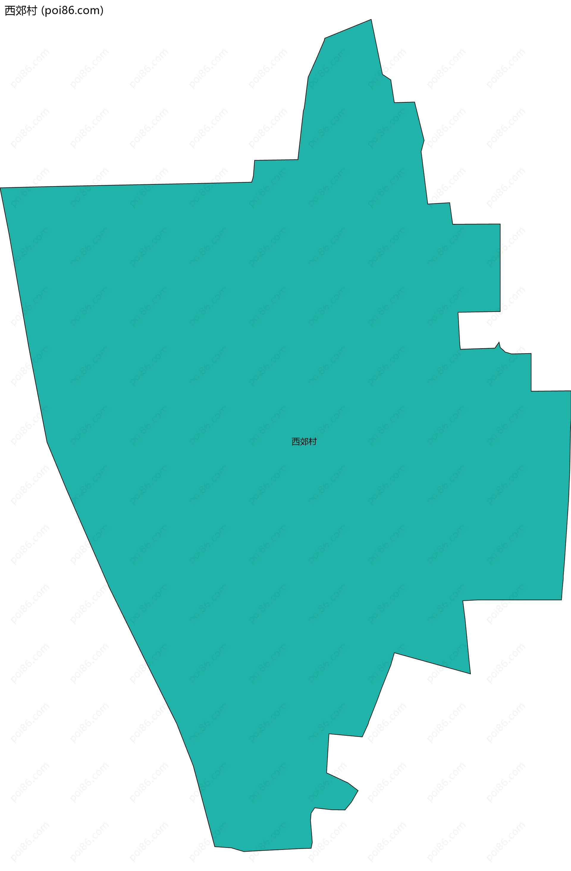 西郊村边界地图