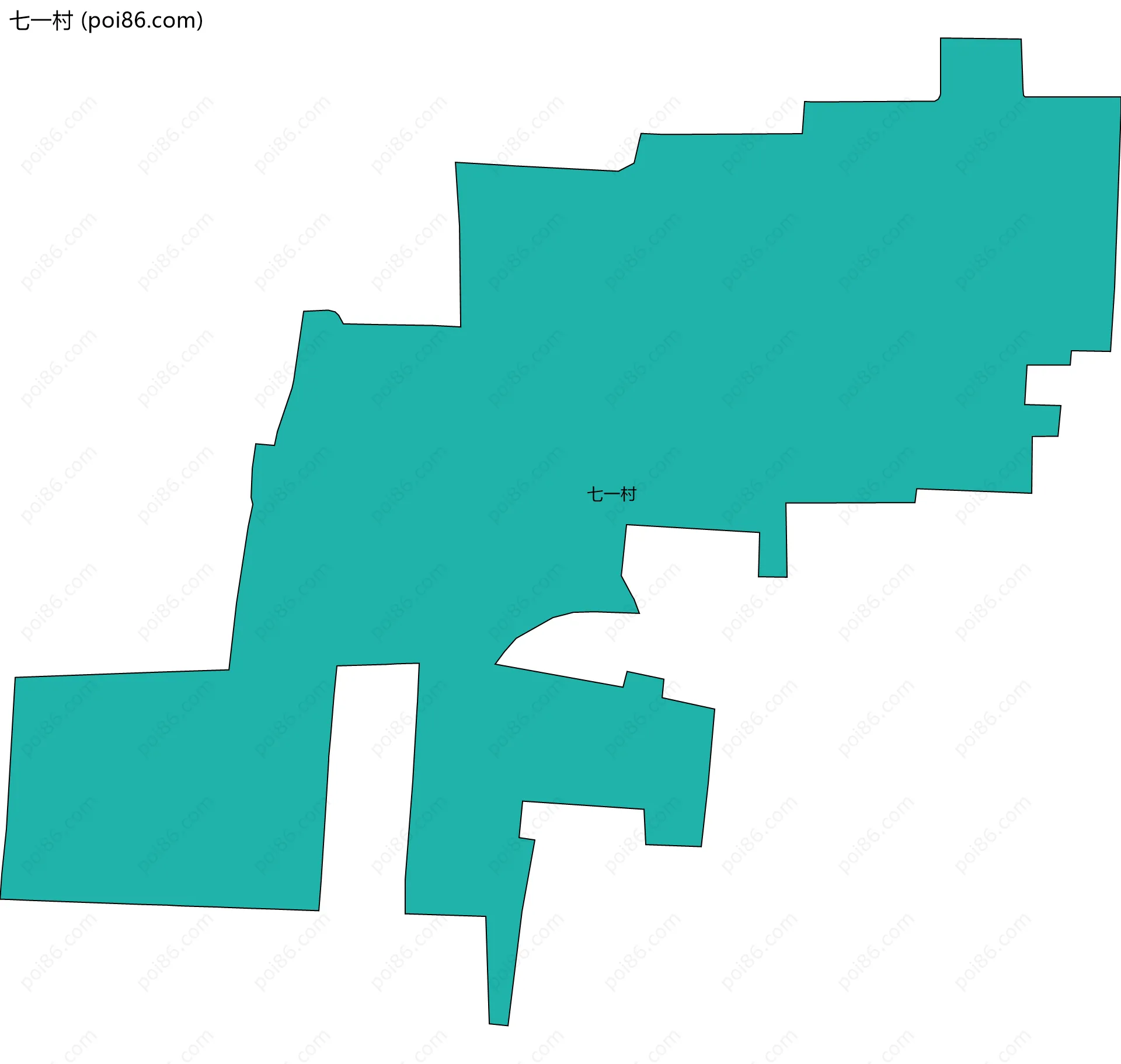 七一村边界地图