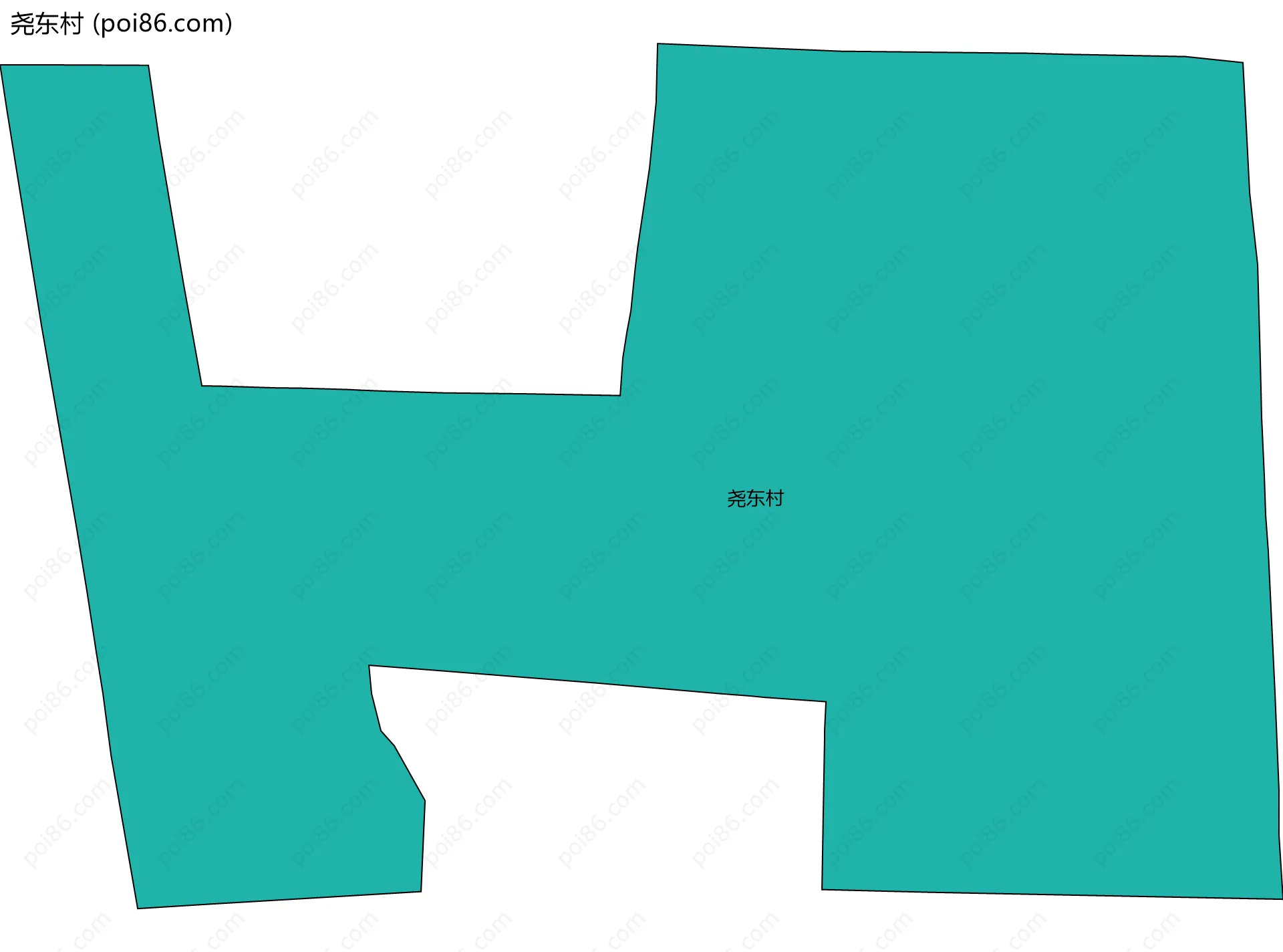 尧东村边界地图