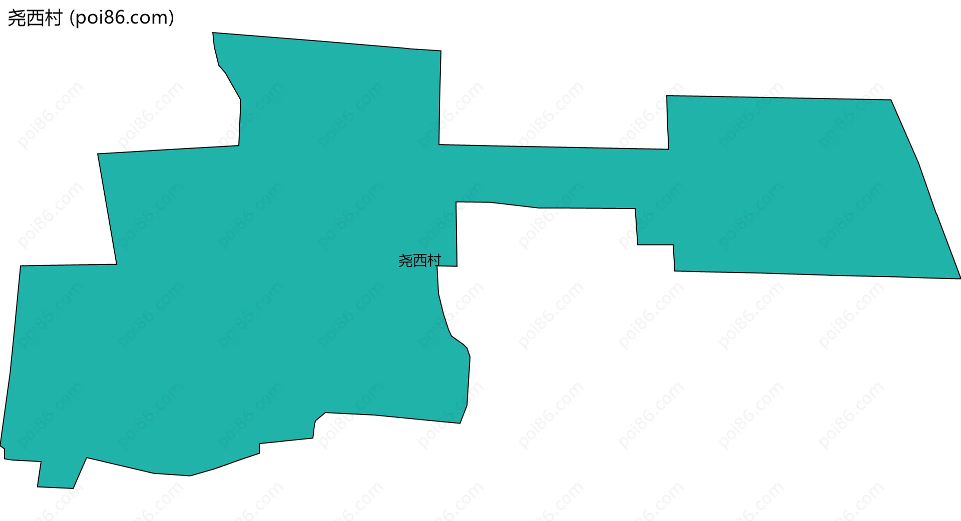 尧西村边界地图