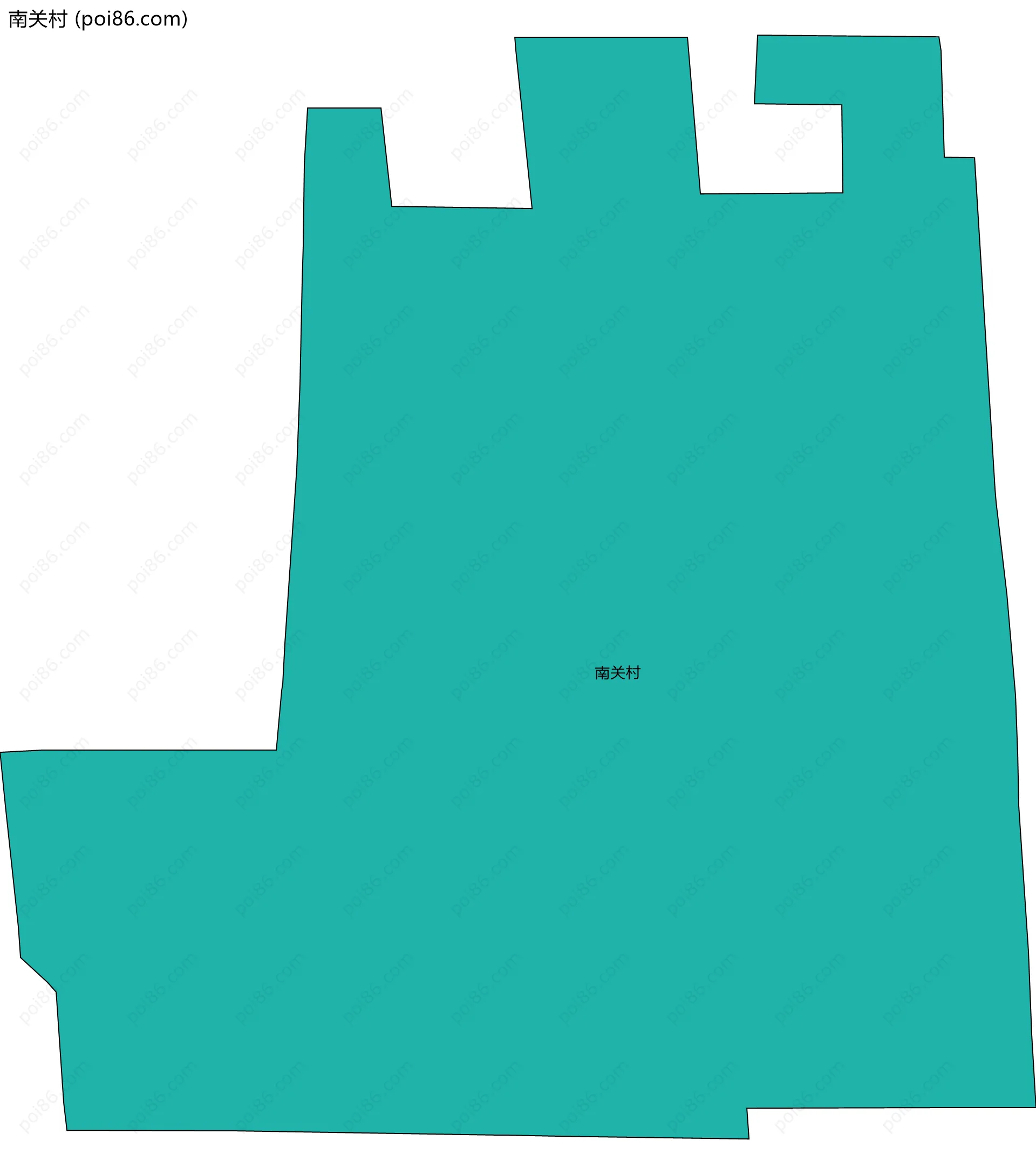南关村边界地图
