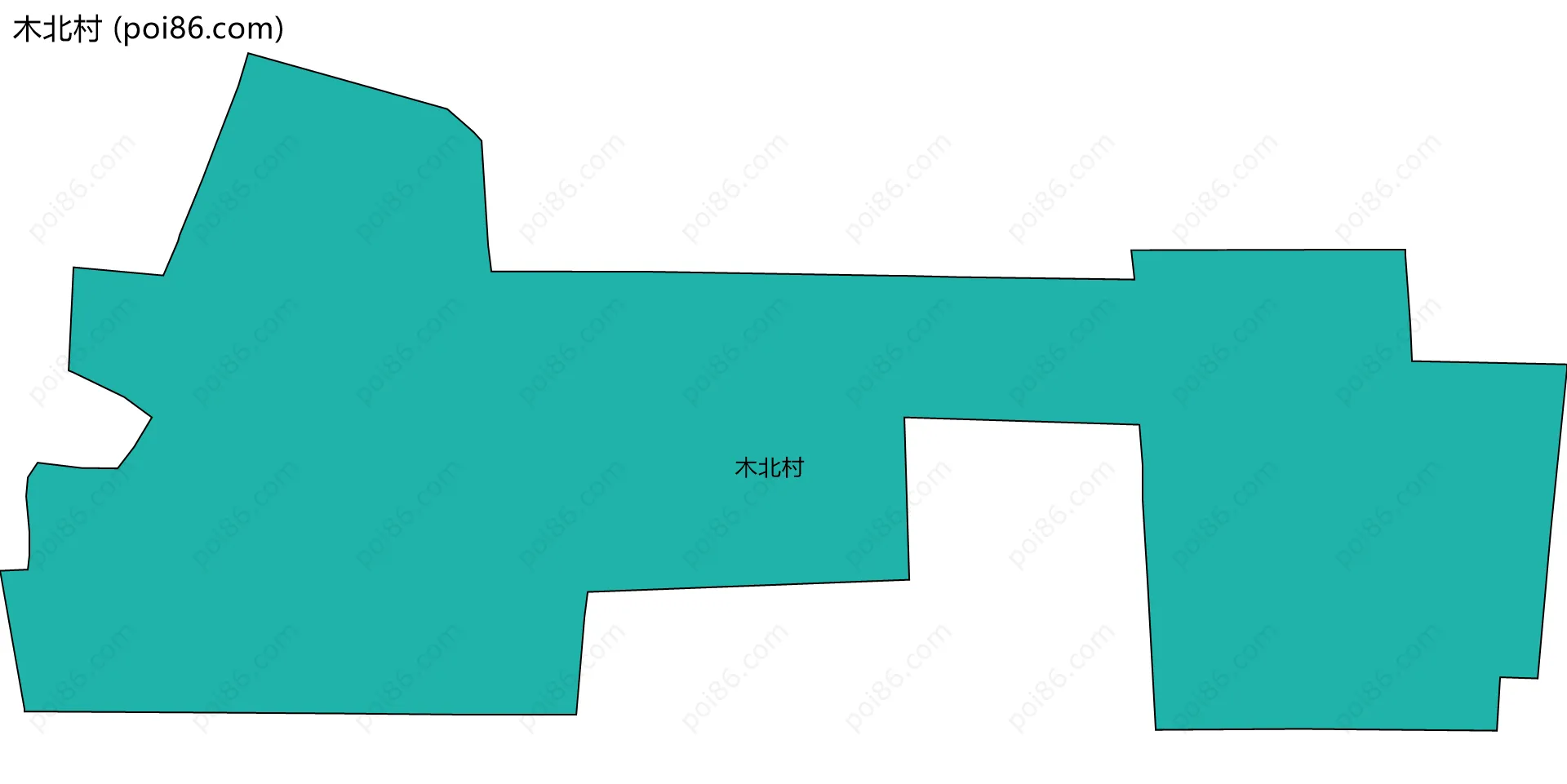 木北村边界地图