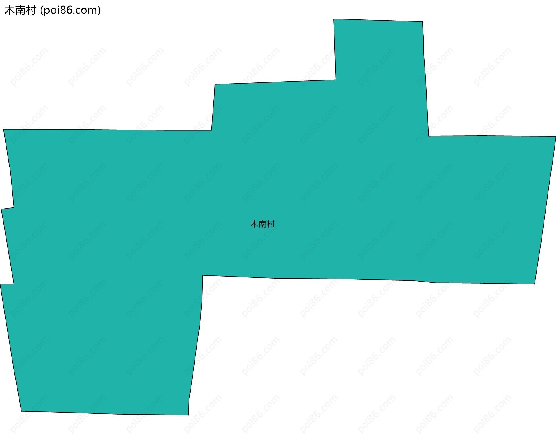 木南村边界地图