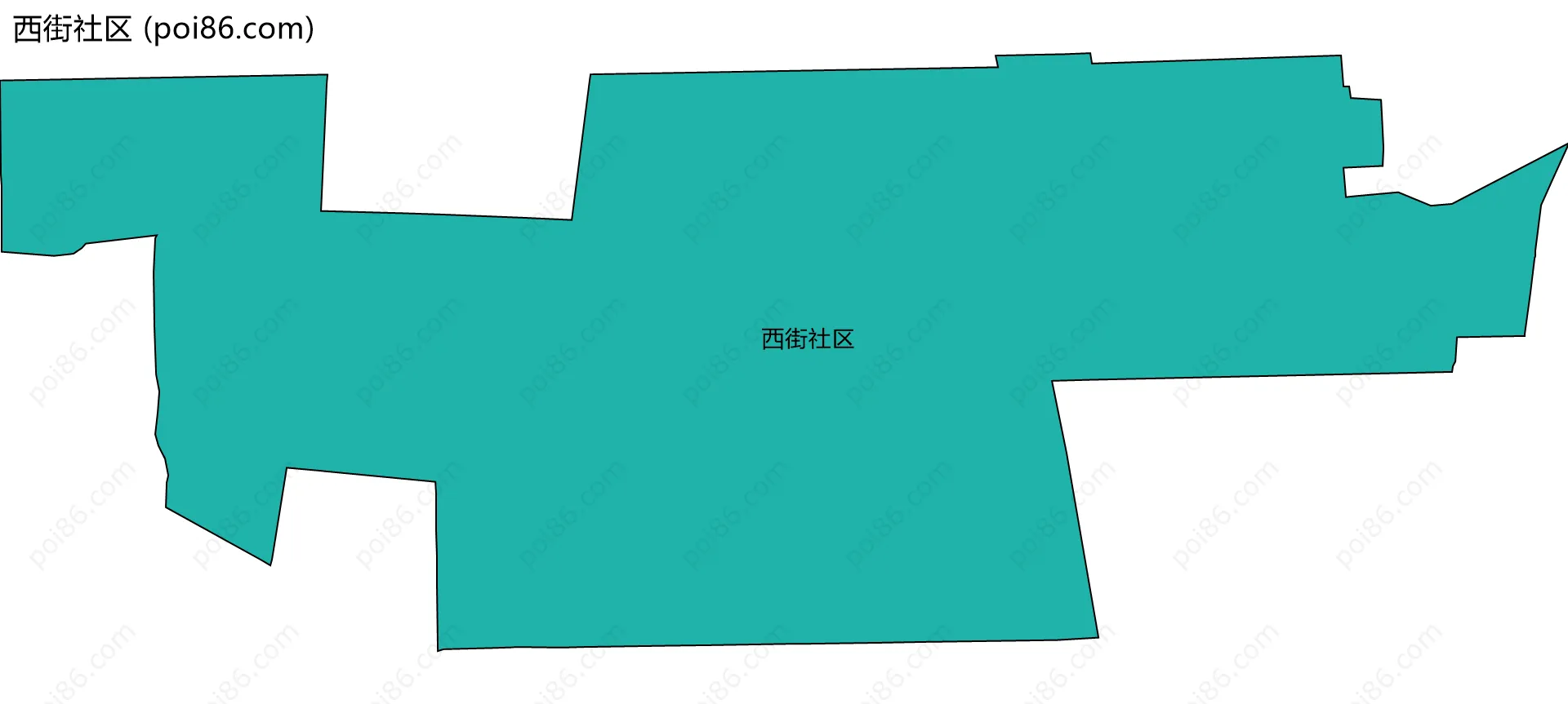 西街社区边界地图