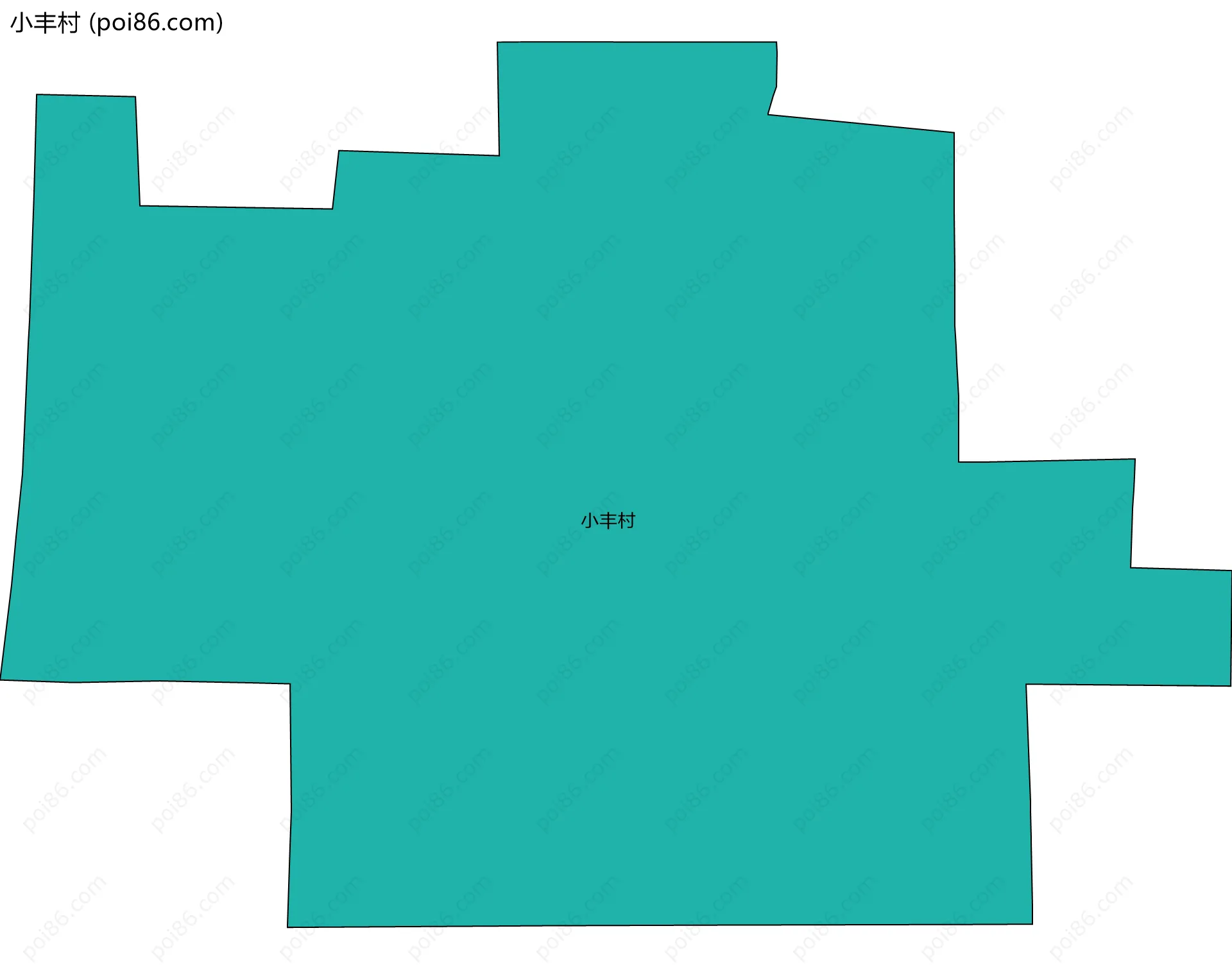 小丰村边界地图