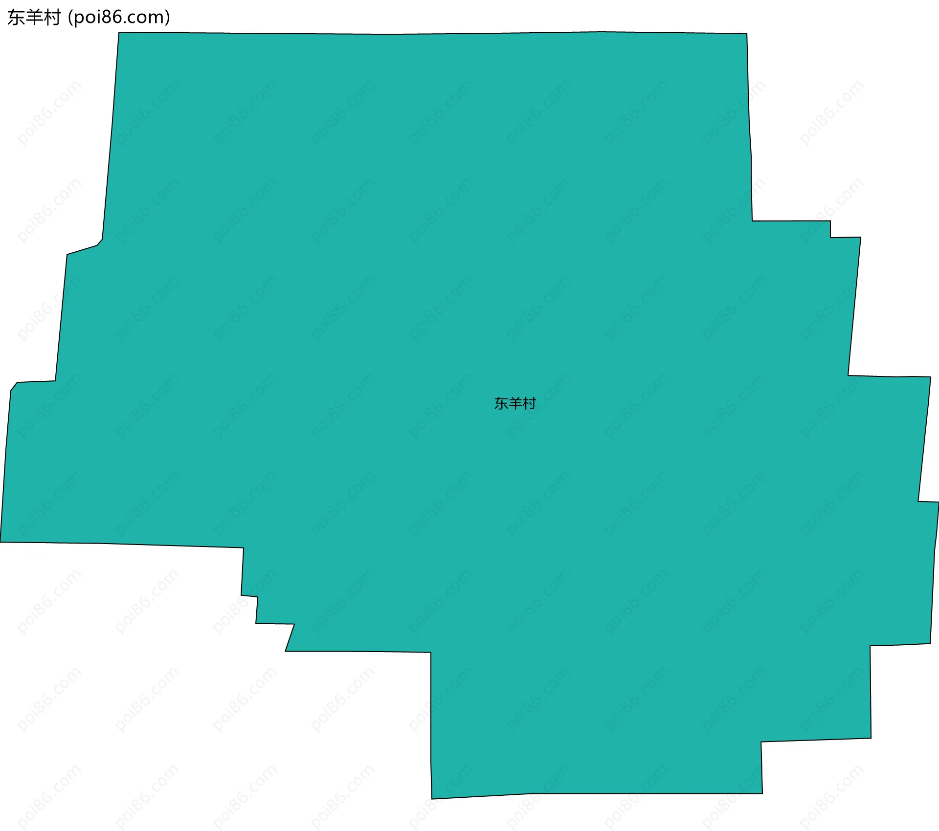 东羊村边界地图