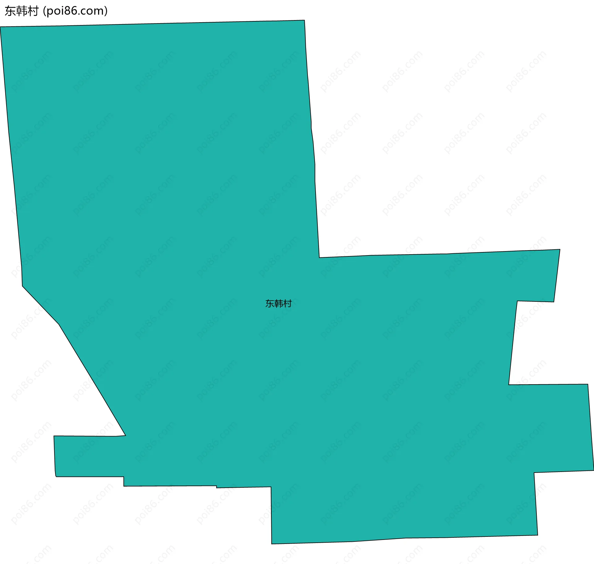 东韩村边界地图