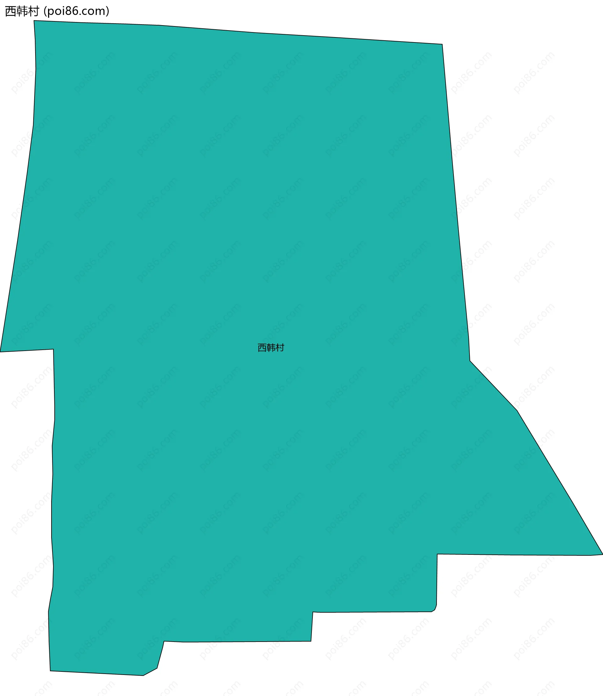 西韩村边界地图
